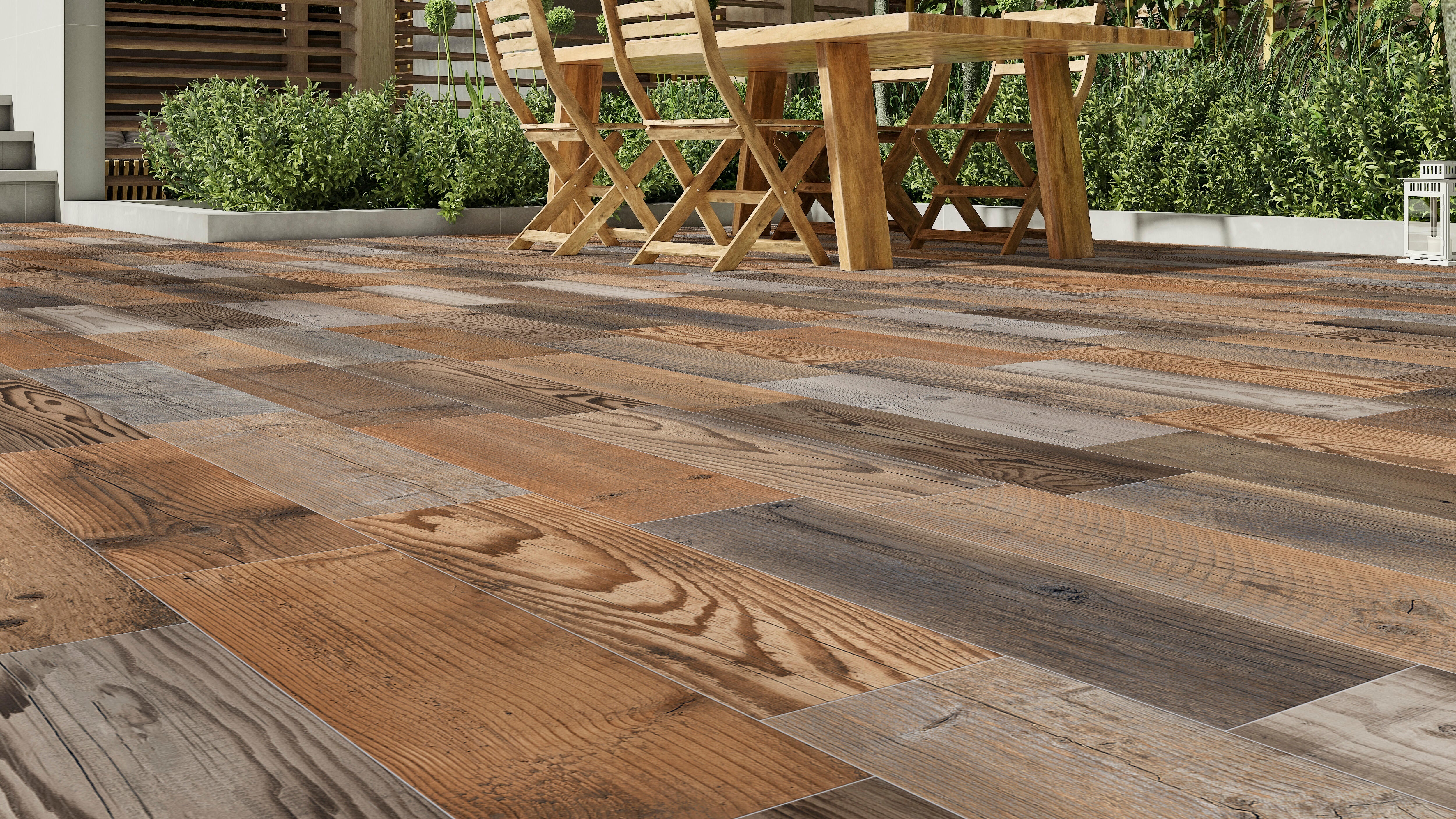 Suelo porcelánico village efecto madera mix 20.2x66.2 cm c3 artens