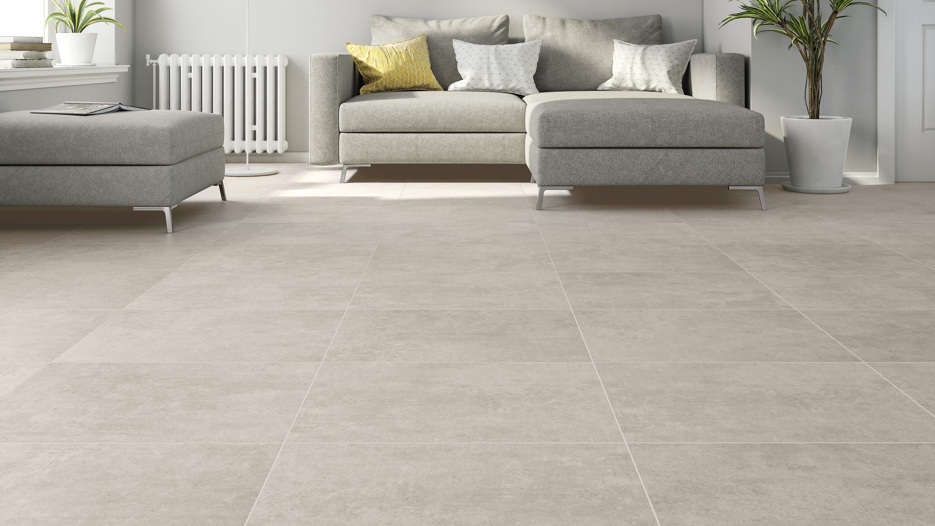 Suelo porcelánico Martins efecto cemento arena 30x60 cm C1 ARTENS ...
