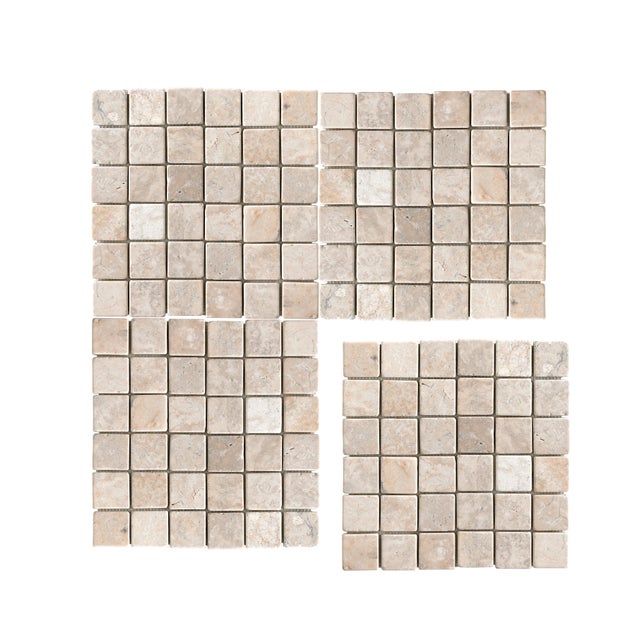 Azulejo mosaico mármol efecto piedra blanco 30x30 cm C1