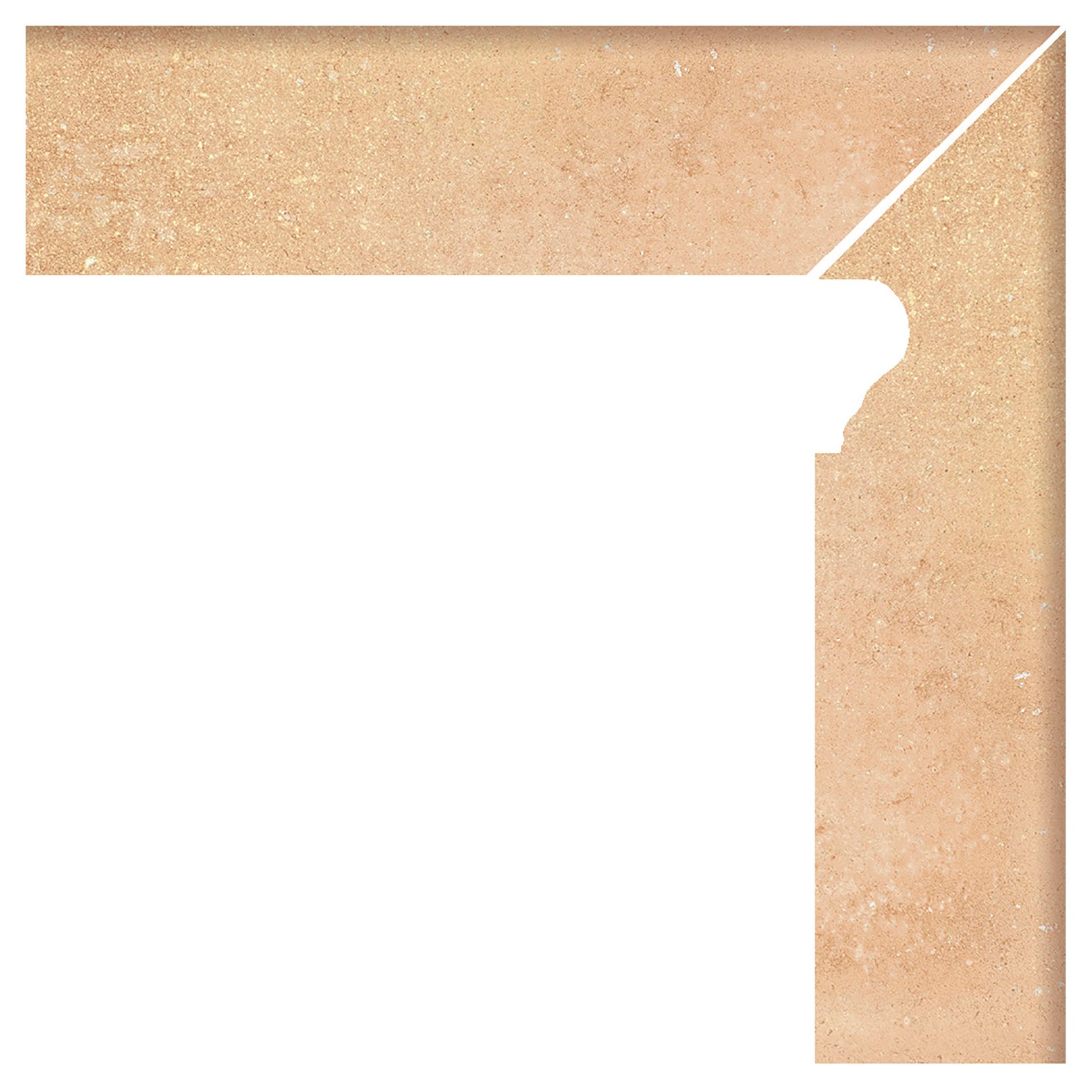 Rodapié rustic 33.15x8 cm terracota crema