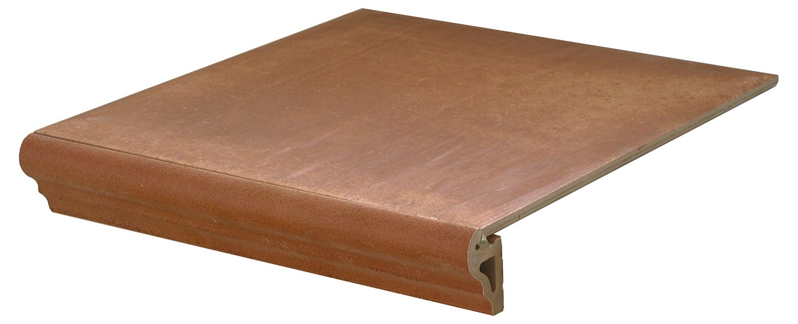 Peldaño gres porcelánico rustic efecto terracota marrón 33.15x33.15cm espesor 7.6mm