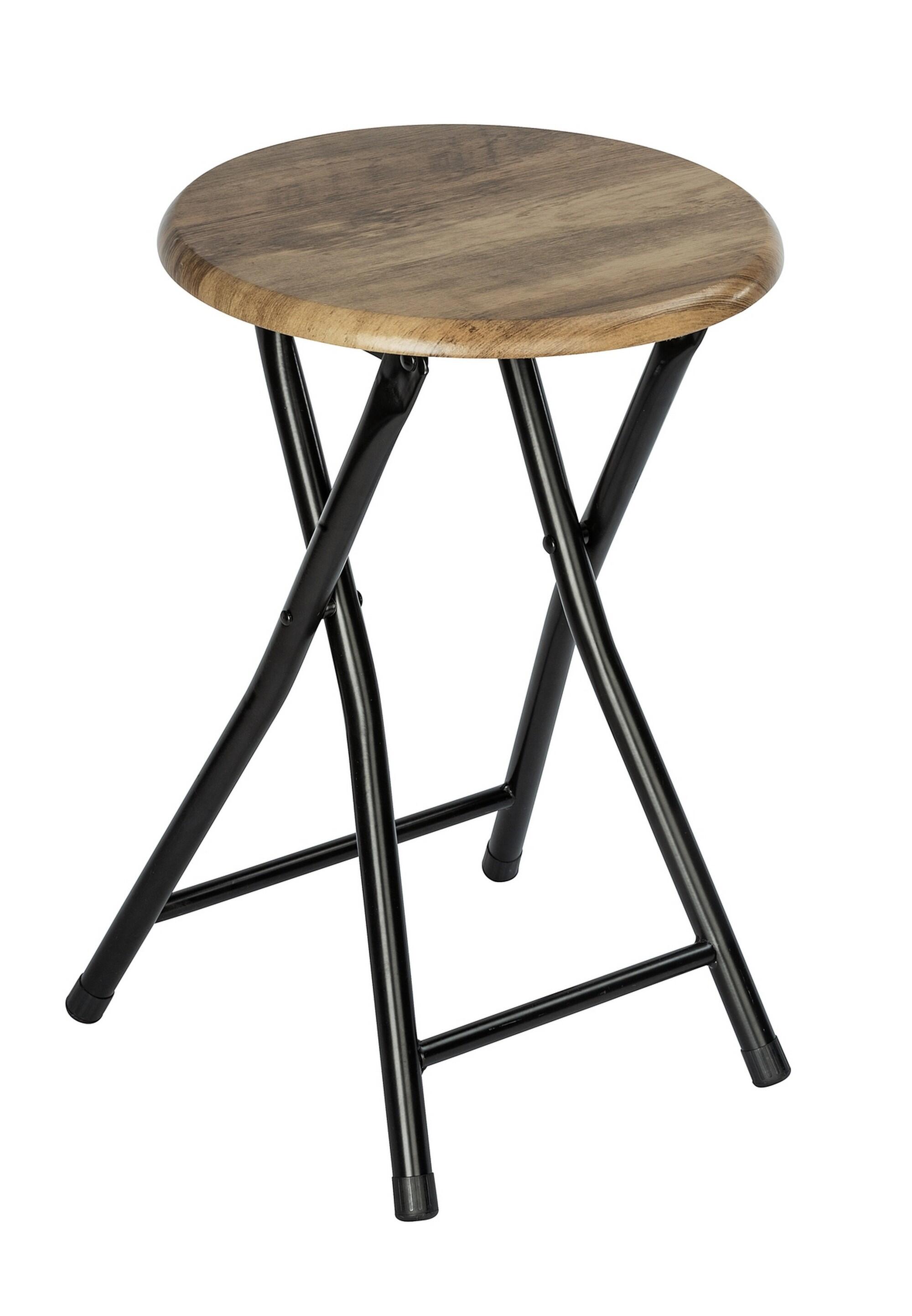 Taburete de baño forio negro 30x46 cm