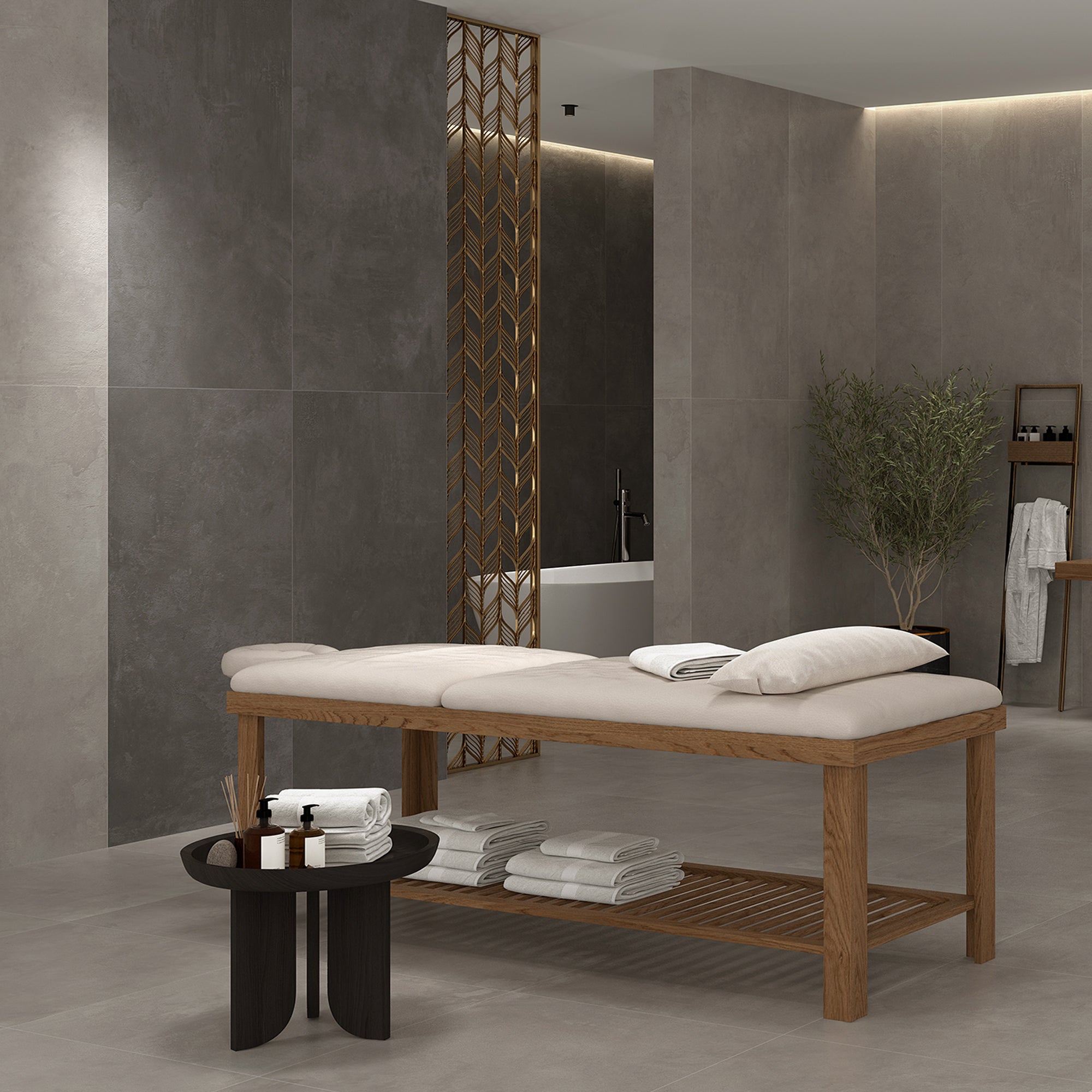 Suelo porcelánico autore efecto cemento blanco 75x75 cm c1