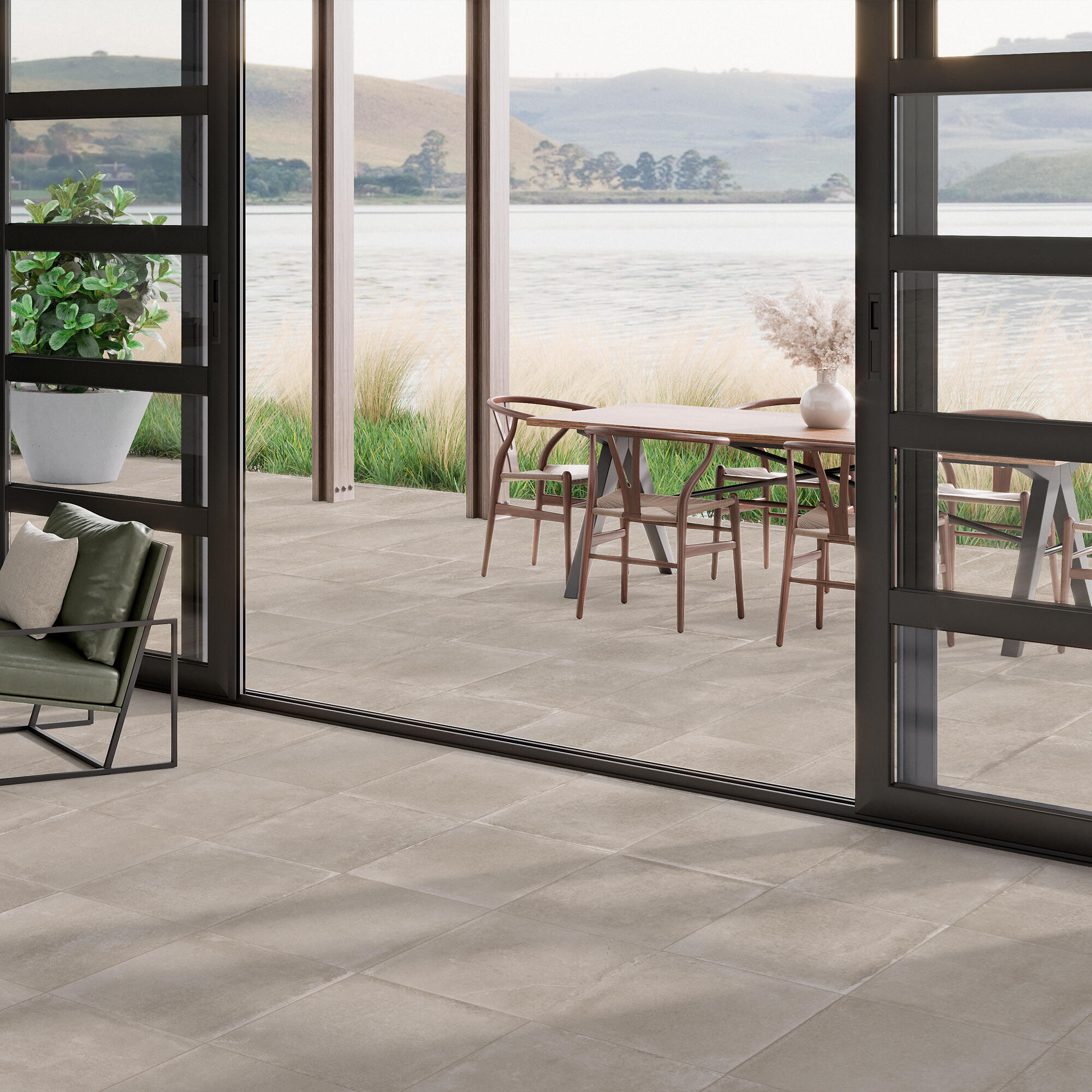 Suelo porcelánico Arcano efecto cemento gris mate 60x60 cm C3 ARTENS - 3