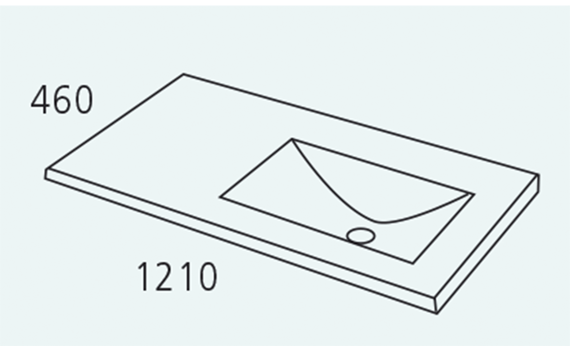 Lavatório CERÂMICO 120 DIREITA - 2