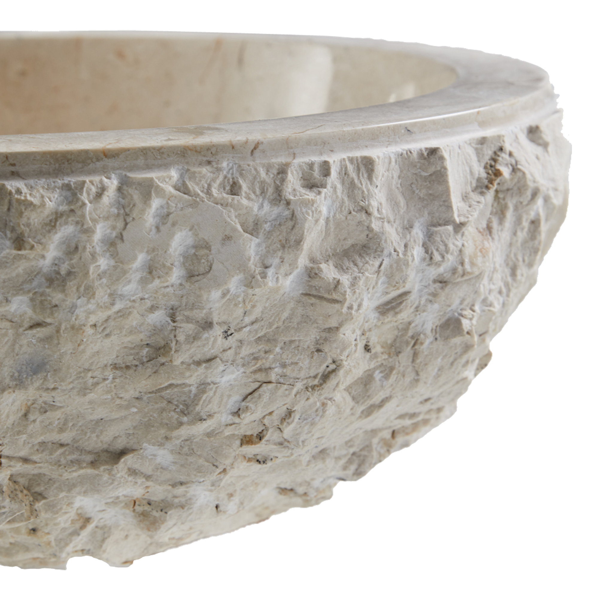Lavatório de pousar 40 cm bege pedra Aruba - 6