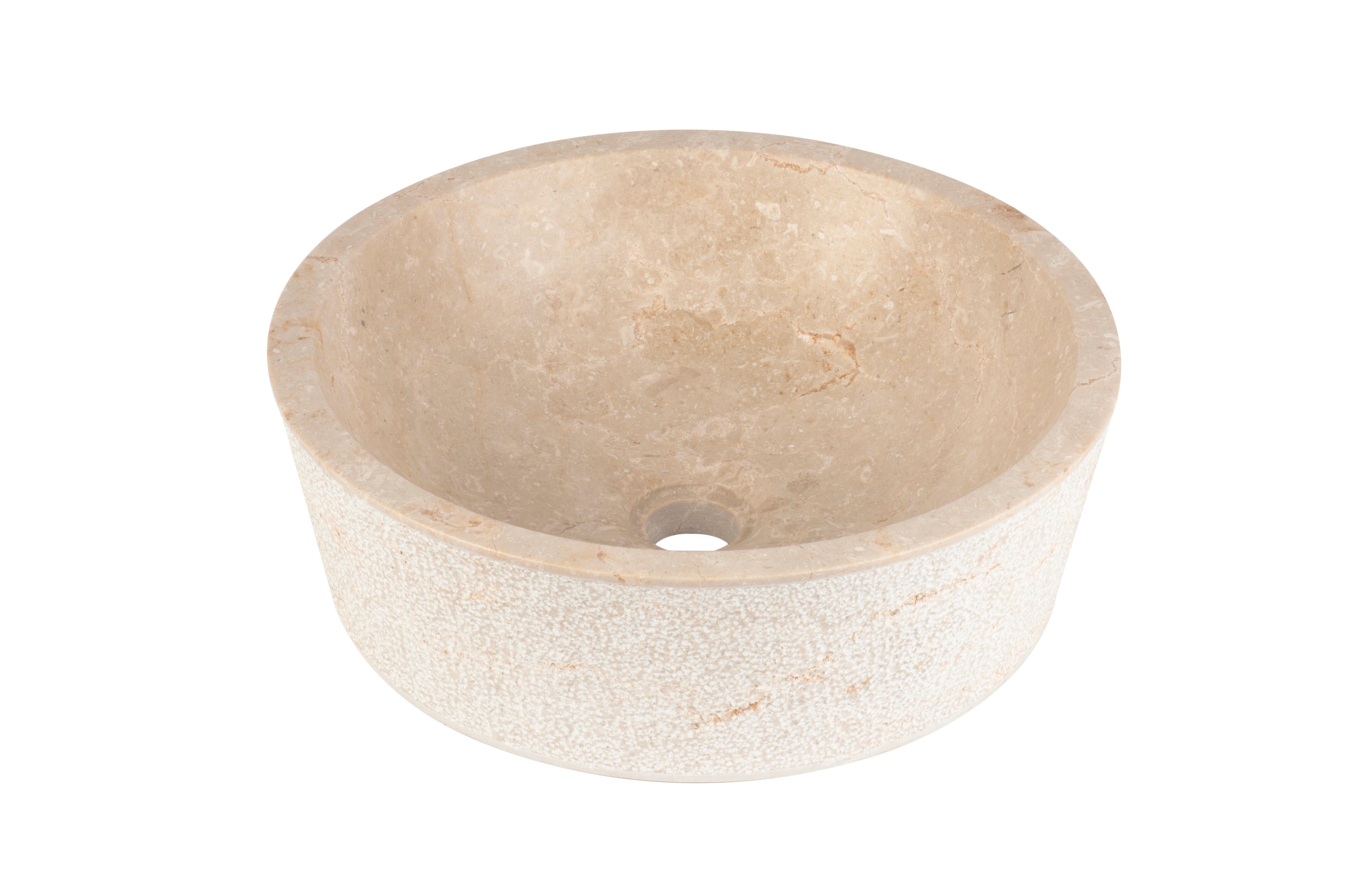 Lavabo de sobreponer dual beige 50x17x47 cm