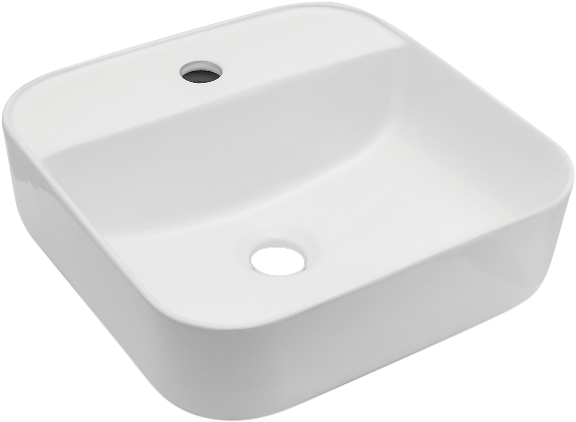 Lavabo de sobreponer sagunto blanco 39x16.5x39 cm