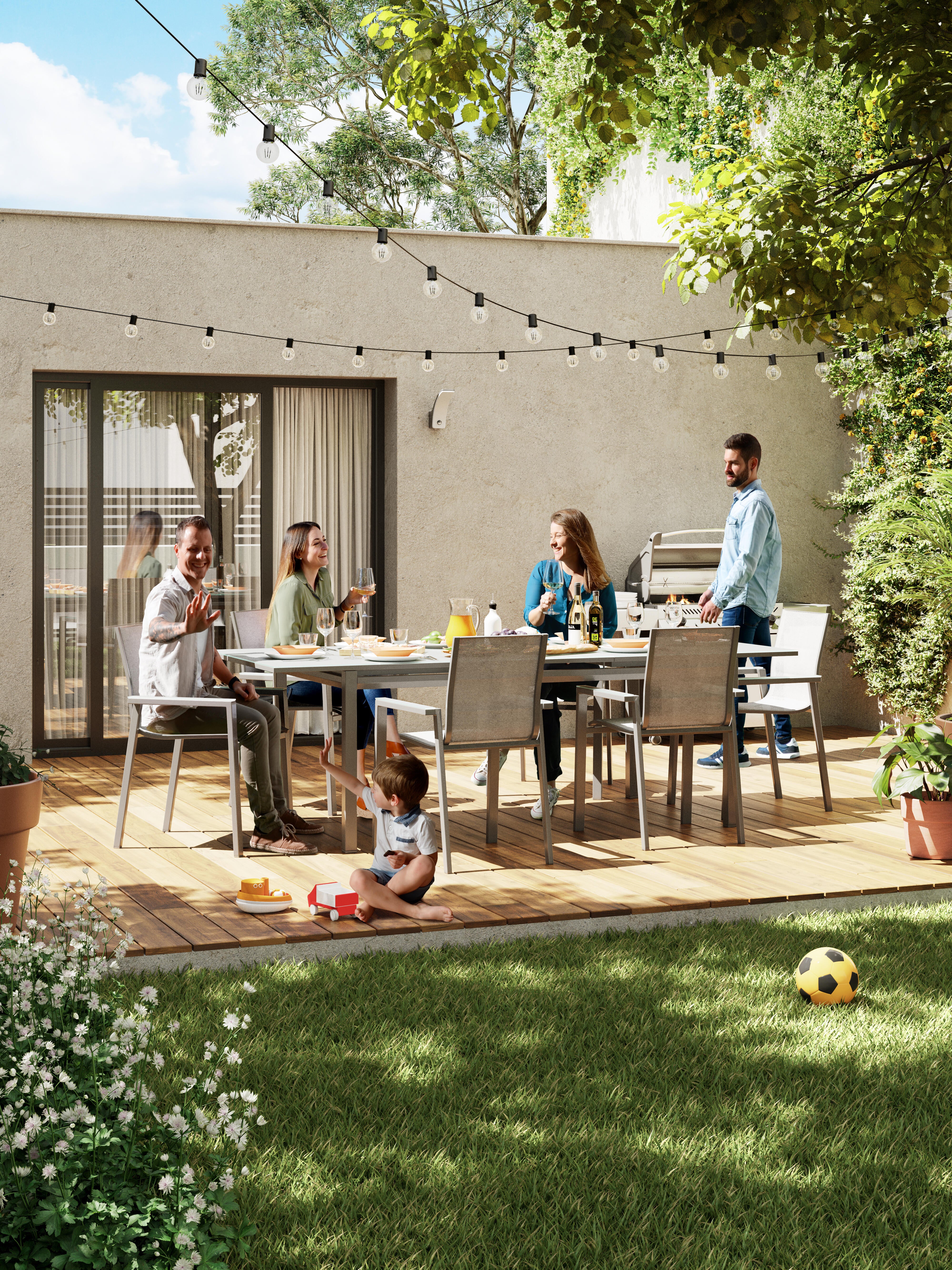 Guirnalda solar exterior LED blanco cálido con sensor crepuscular  Borealis IP44 8h. autonomía - 14