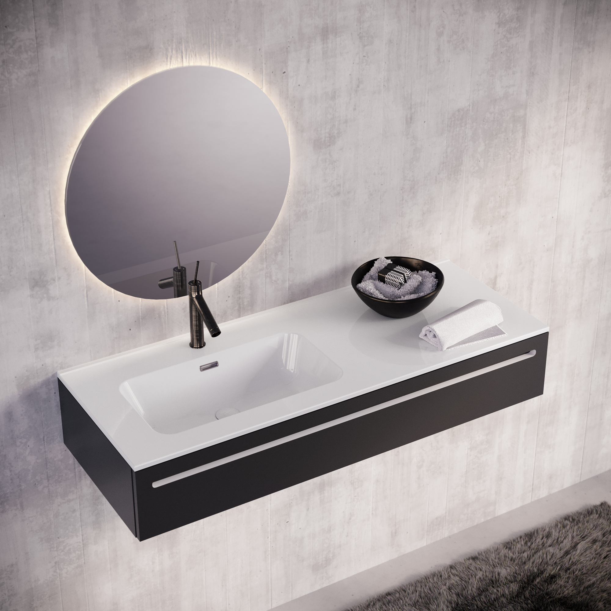 Lavabo encastrado Mia 101x15x46 cm Leroy Merlin