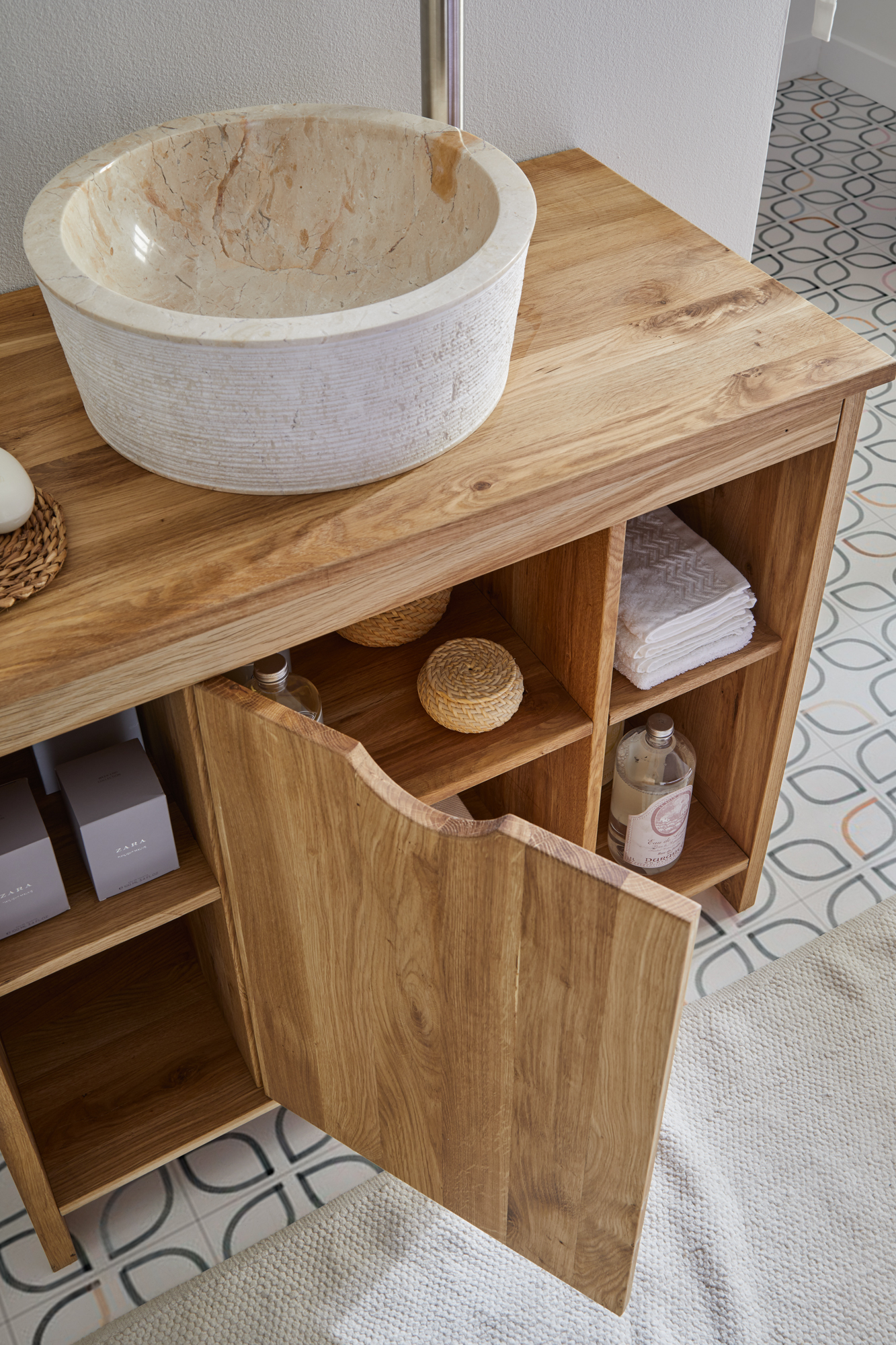 Lavatório de pousar 40 cm bege pedra Bahia - 17