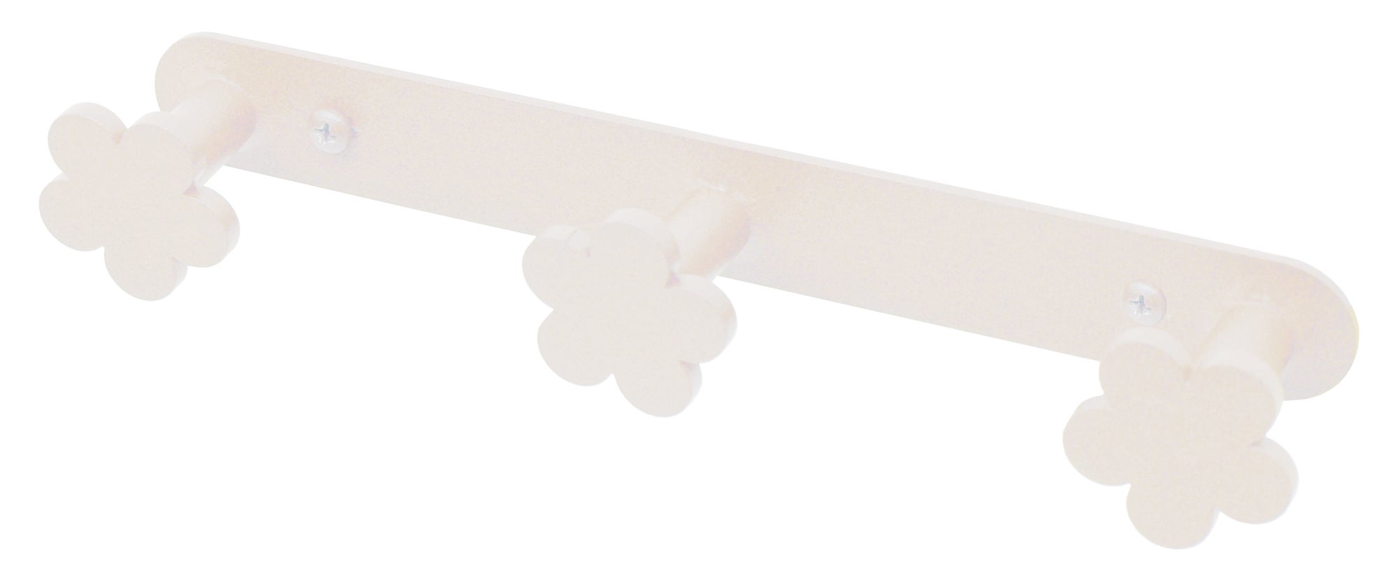 Perchero de pared provenza blanco con 3 ganchos