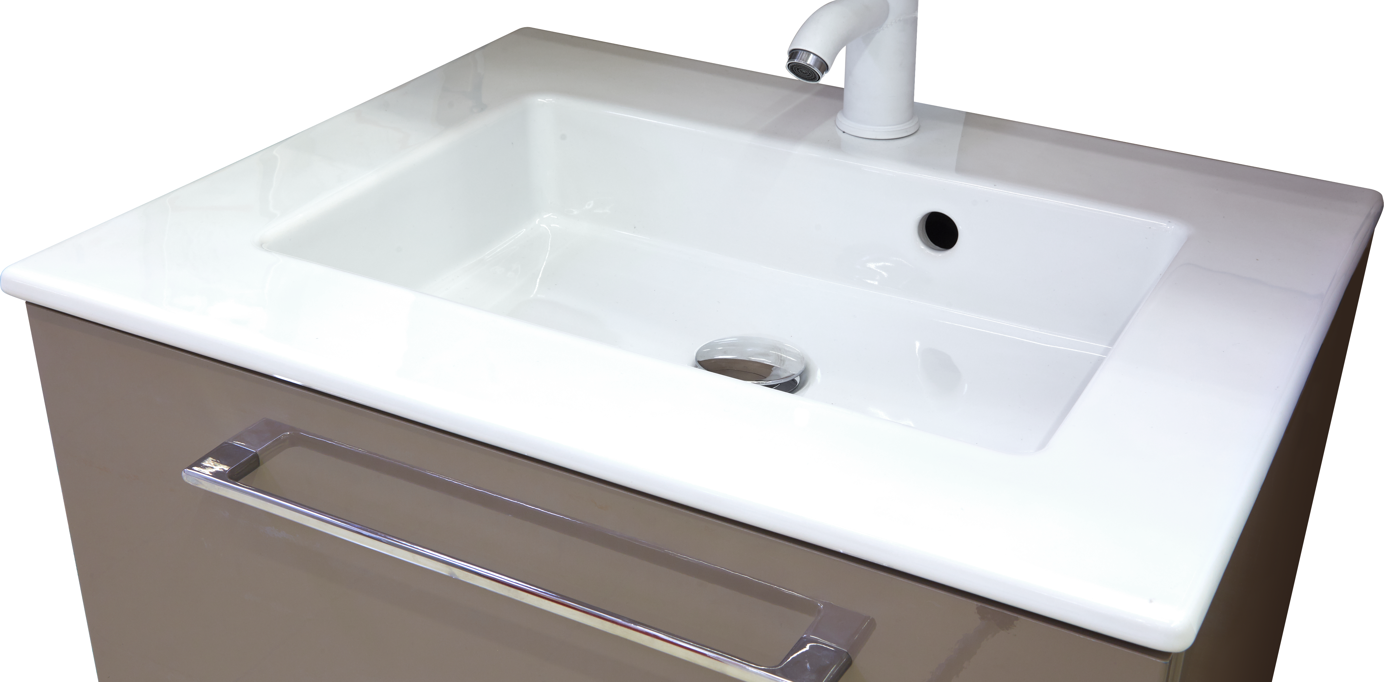Lavabo a incasso rettangolare vasca centrale Neo L 61 x H 11.2 x P 49 cm in ceramica bianco lucido - 14
