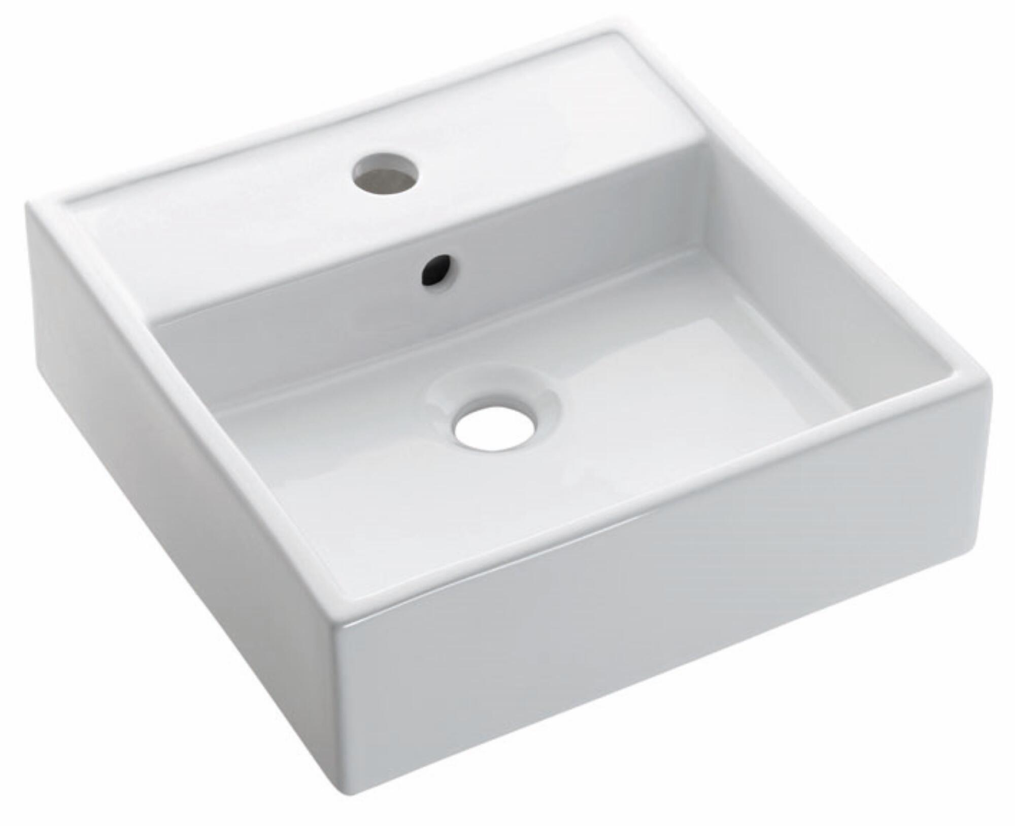 Lavabo de sobreponer gomera blanco 39x11x39 cm