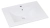 Lavabo encastrado Max porcelana 61x18x46 cm blanco