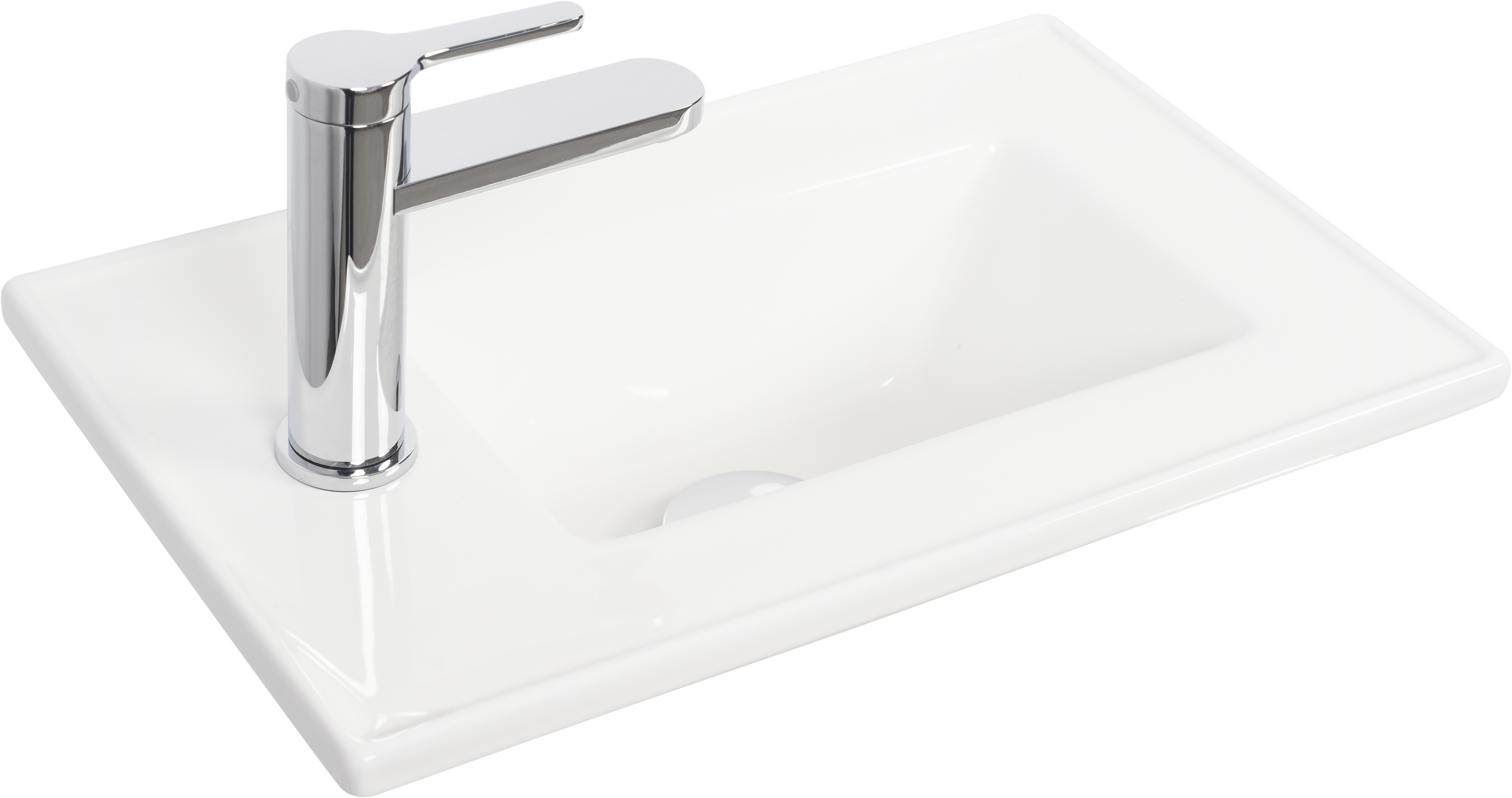 Lavamanos suspendido Essential blanco brillante 41x11.8x26 cm - 8