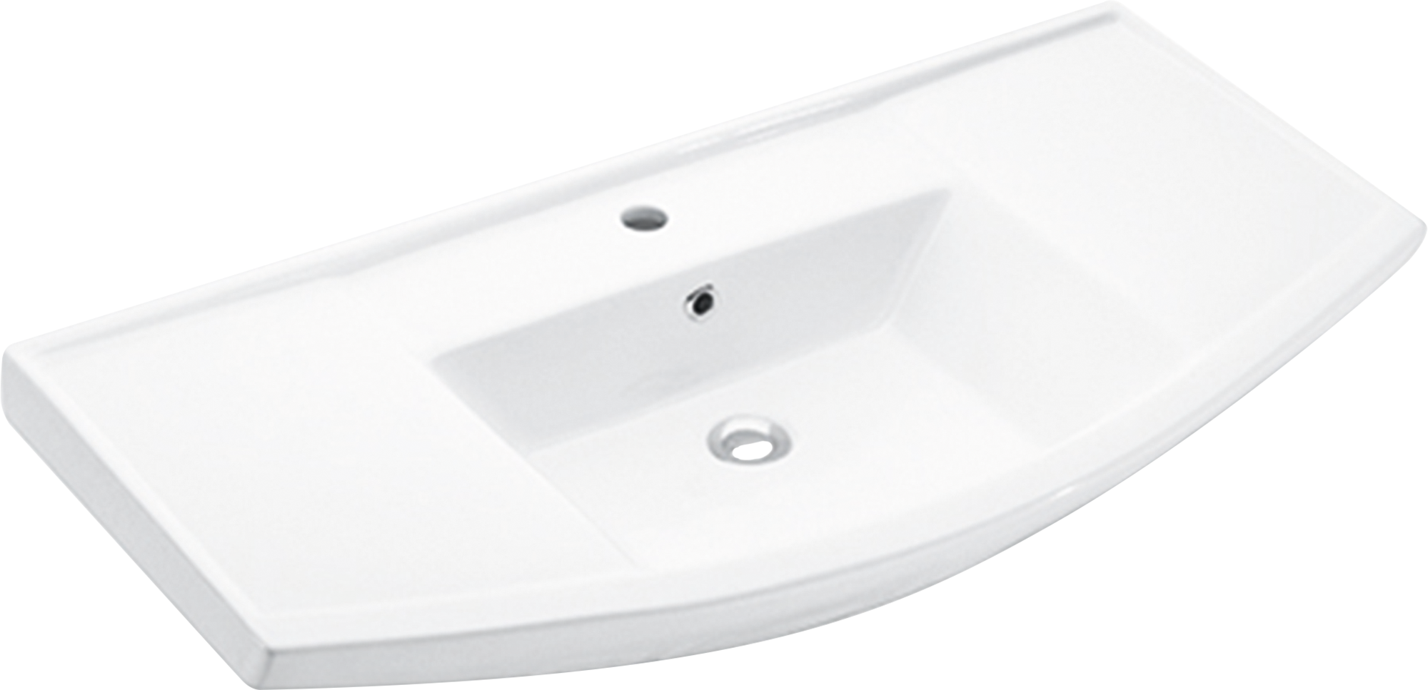 Lavabo suspendido oslo blanco 101x18.5x50 cm