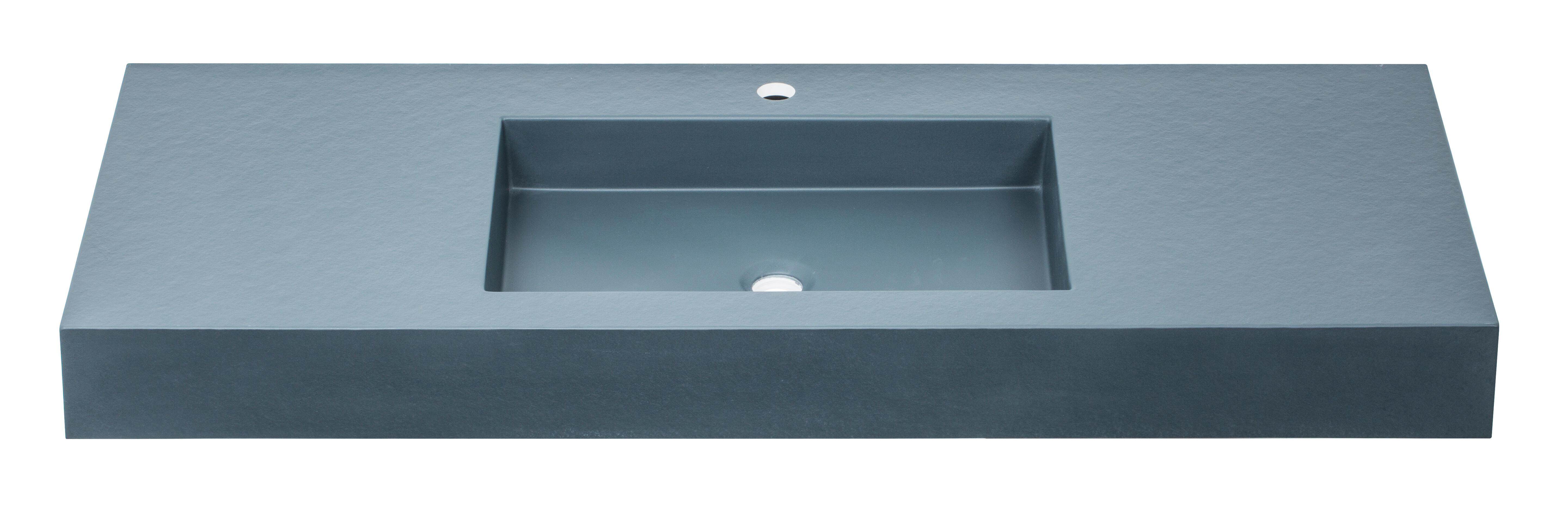 Lavabo suspendido gel coat radiance gris / plata 120x11.5x46 cm