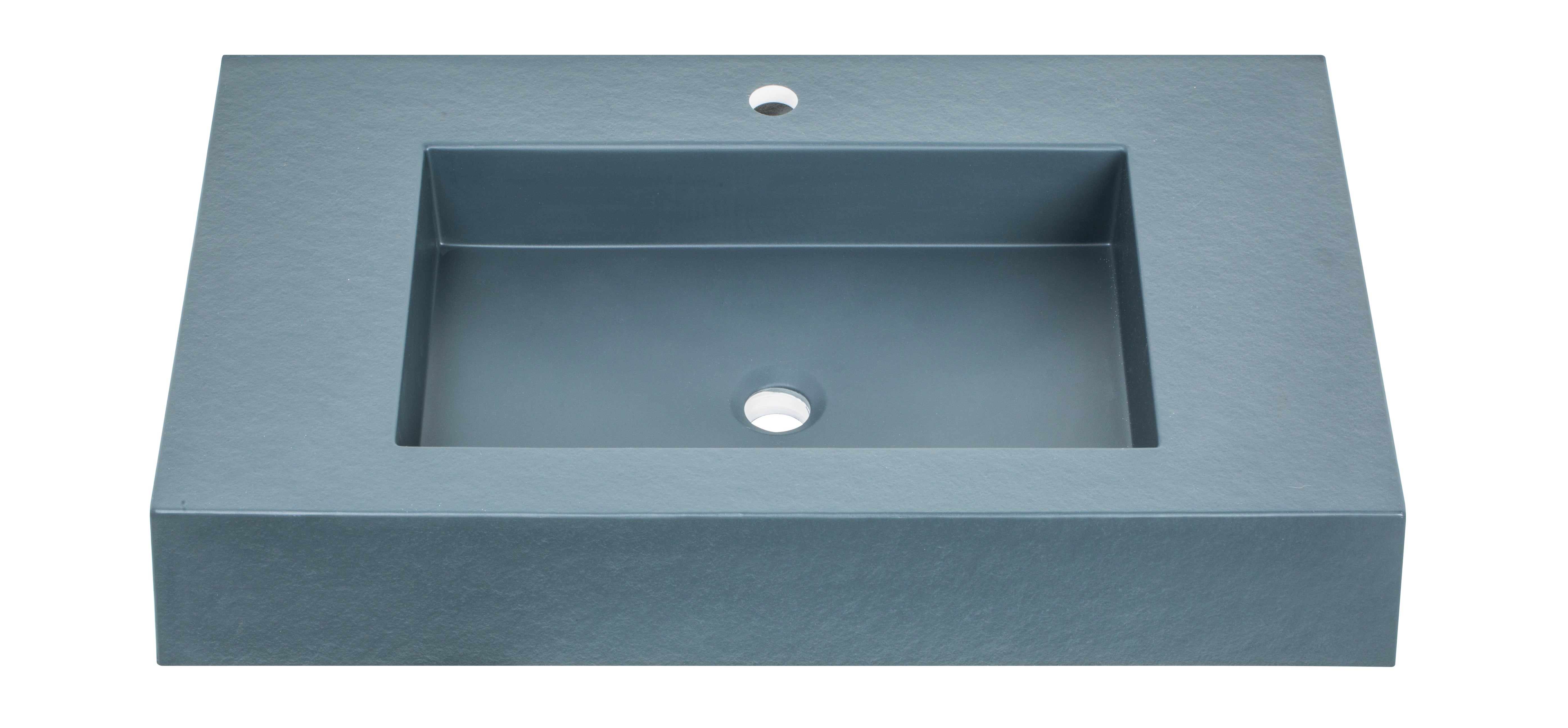 Lavabo suspendido gel coat radiance gris / plata 70x11.5x46 cm