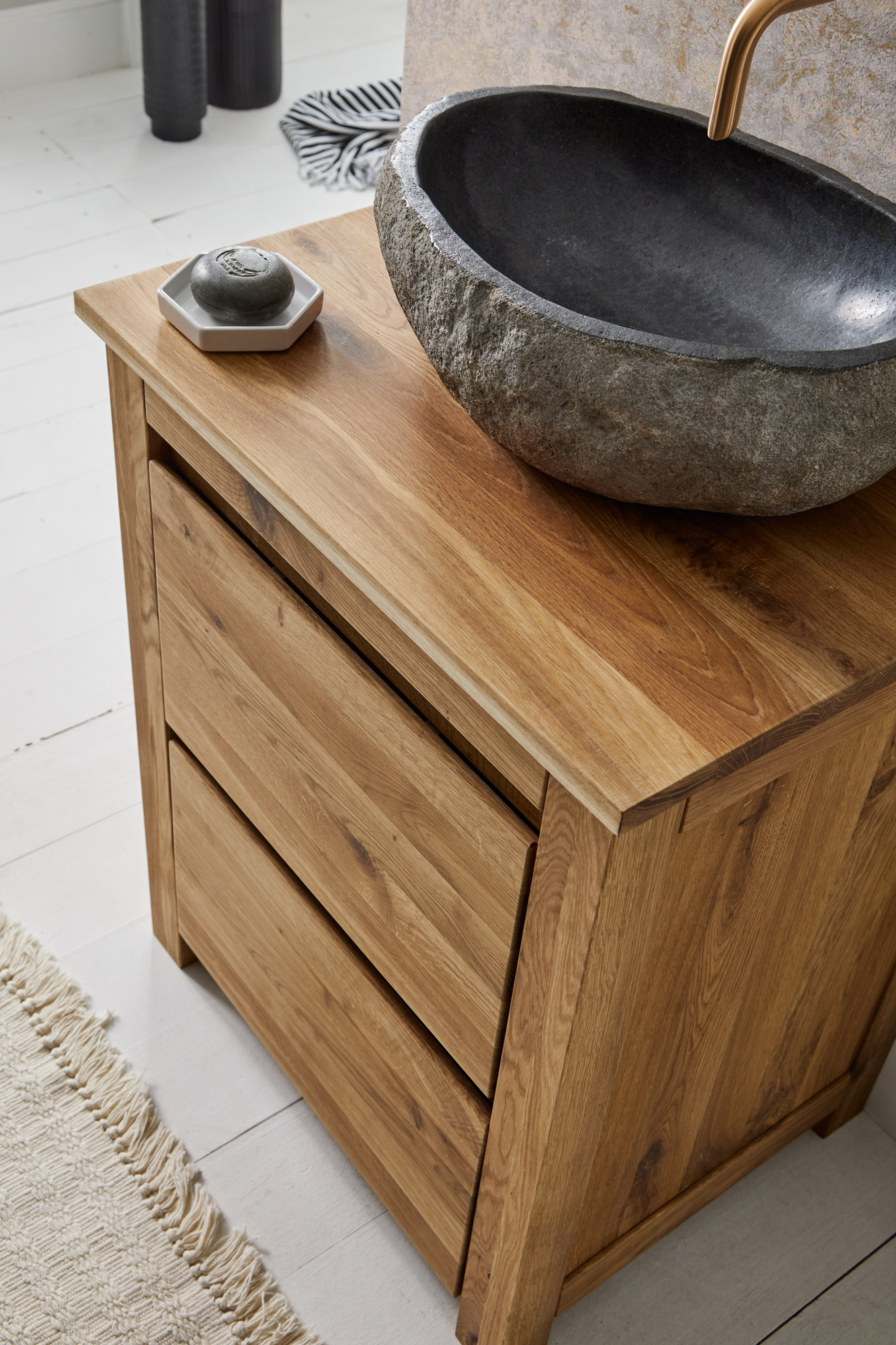 Lavatório de pousar 40x45 cm pedra Rock - 23