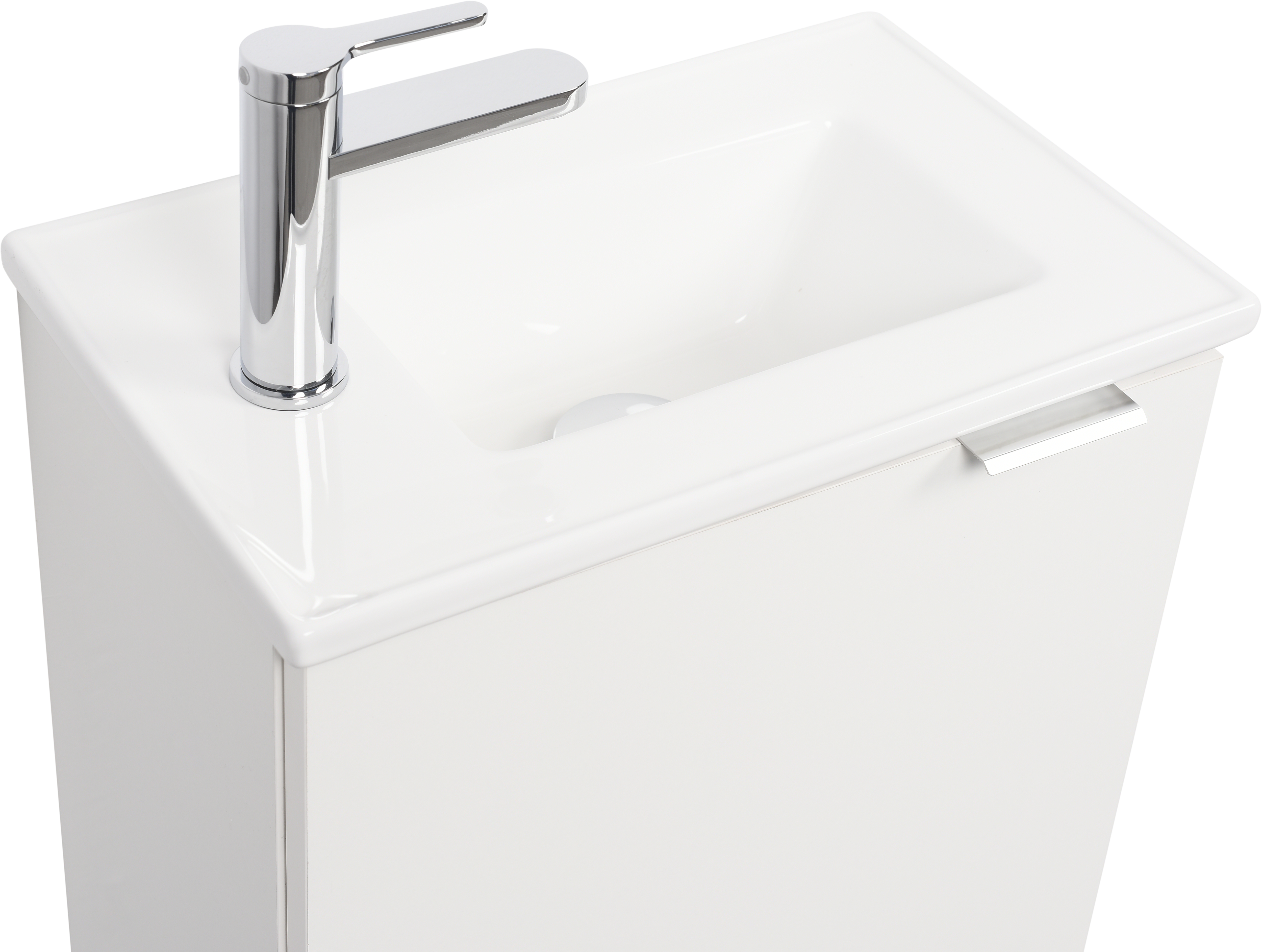 Lavamanos suspendido Essential blanco brillante 41x11.8x26 cm - 14