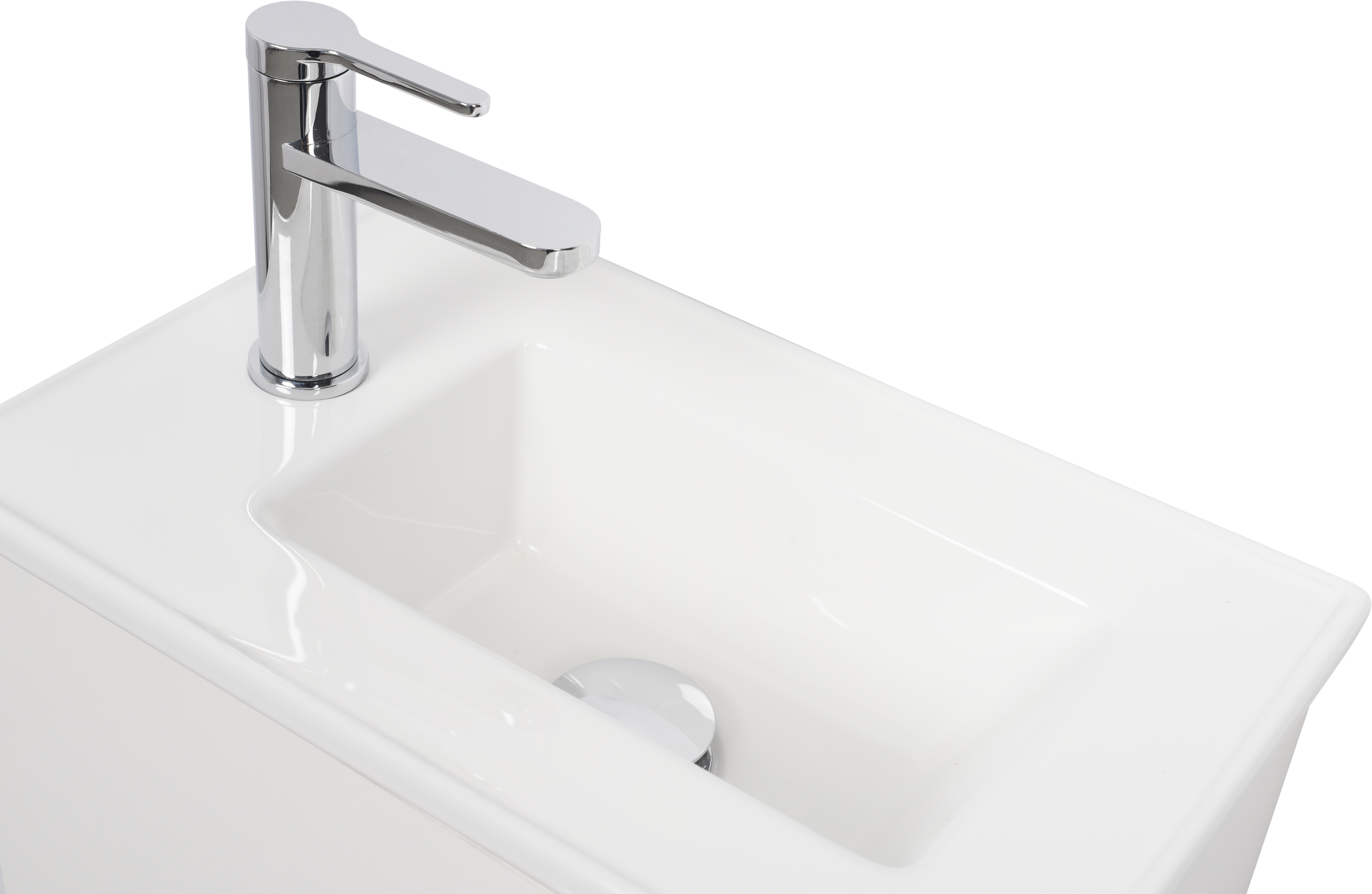 Lavamanos suspendido Essential blanco brillante 41x11.8x26 cm - 13