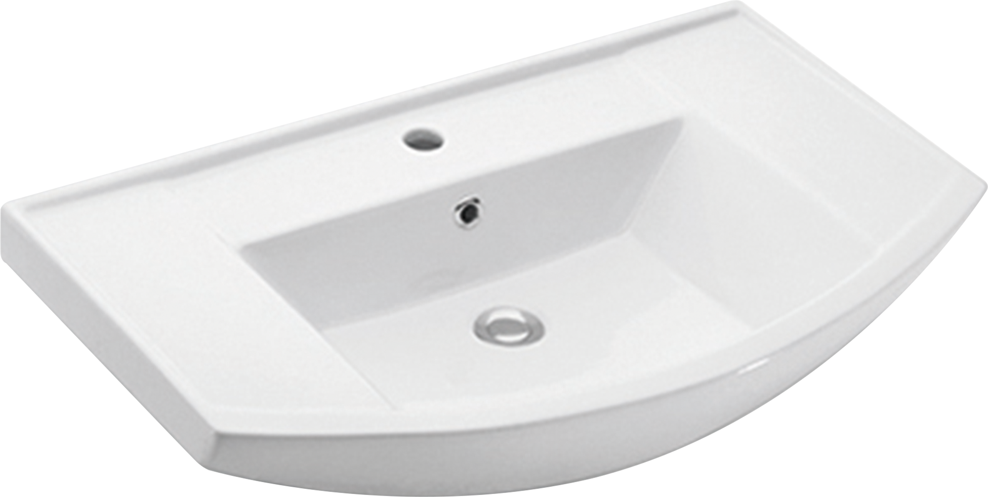 Lavabo suspendido oslo blanco 80x18.5x50 cm