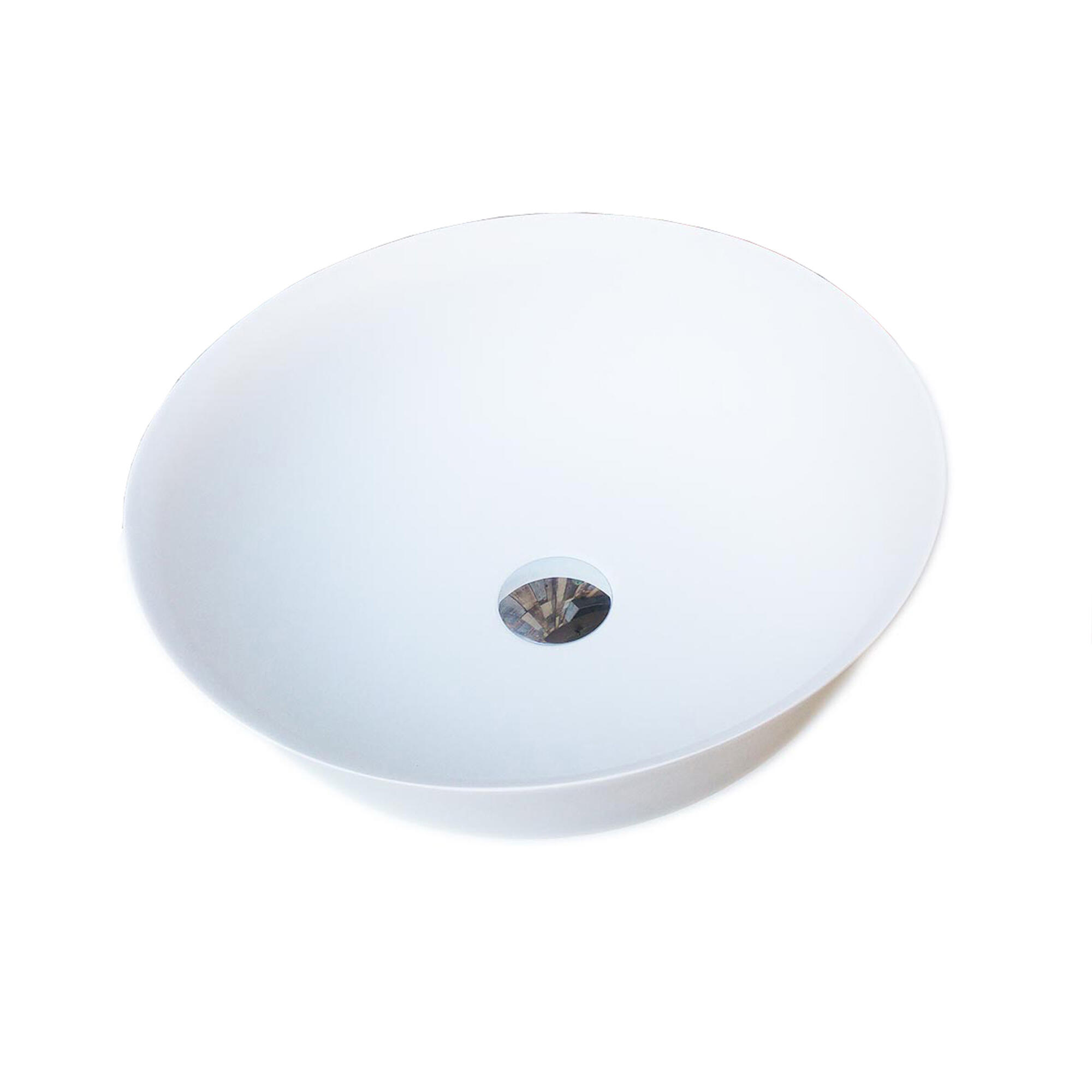 Lavabo de sobreponer buraza blanco mate 41x15x12.5 cm