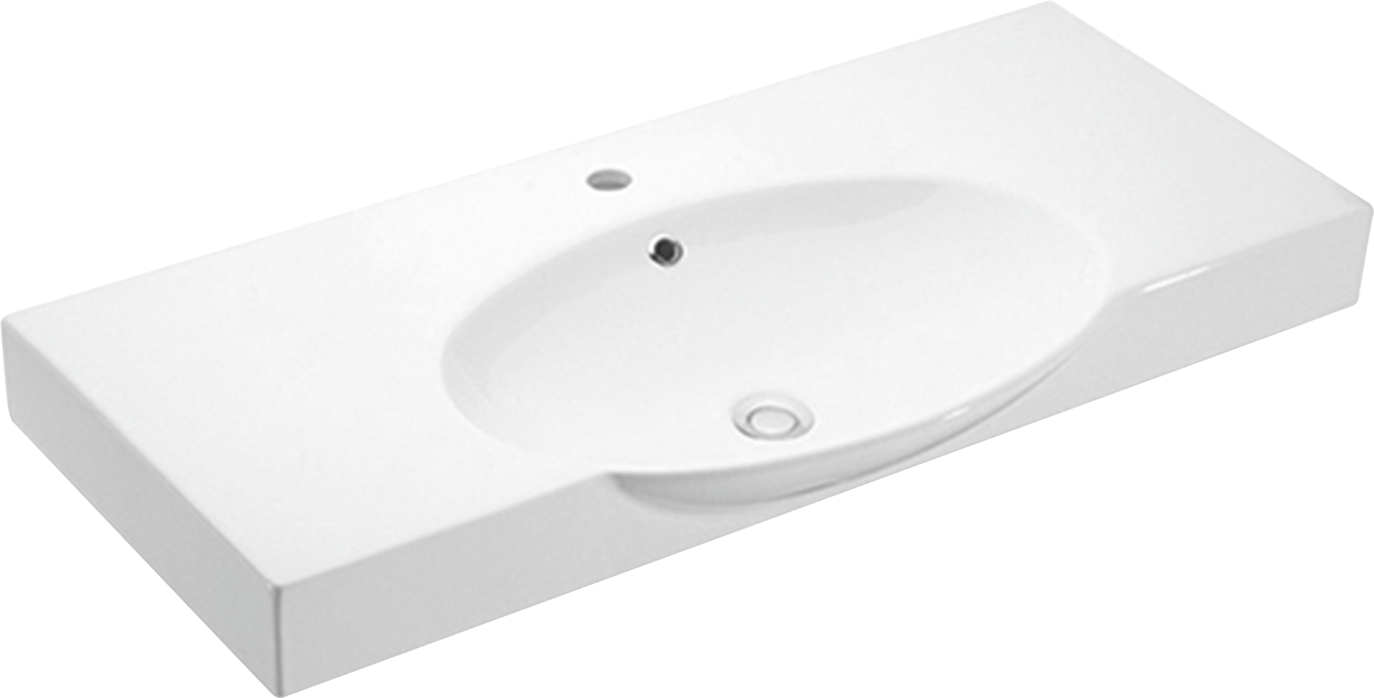 Lavabo suspendido blanco copenhague 103x15x51 cm