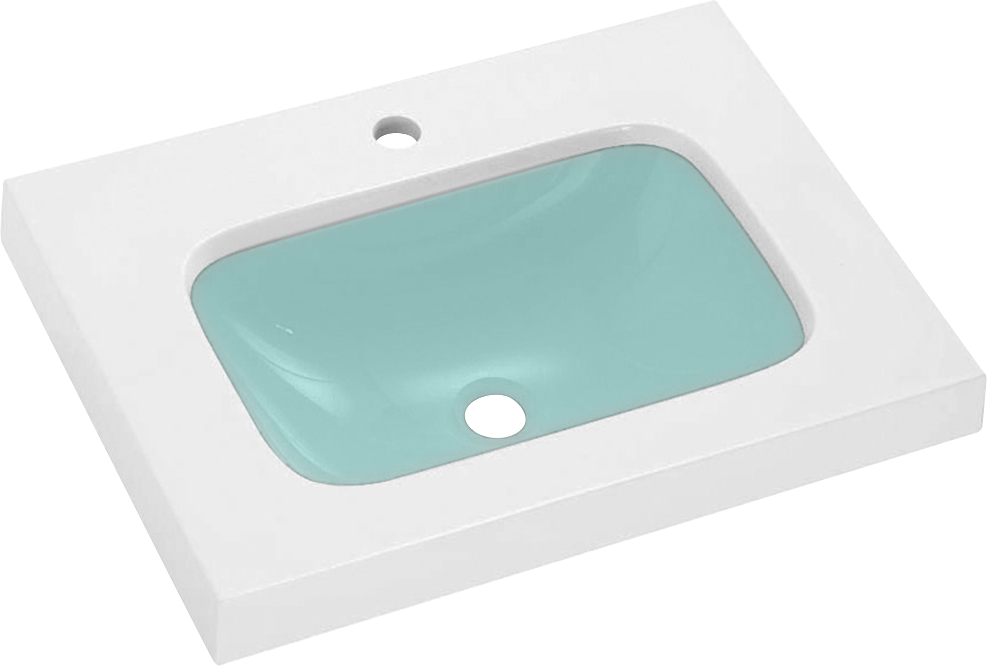 Lavabo suspendido une blanco brillante 60x6x45 cm