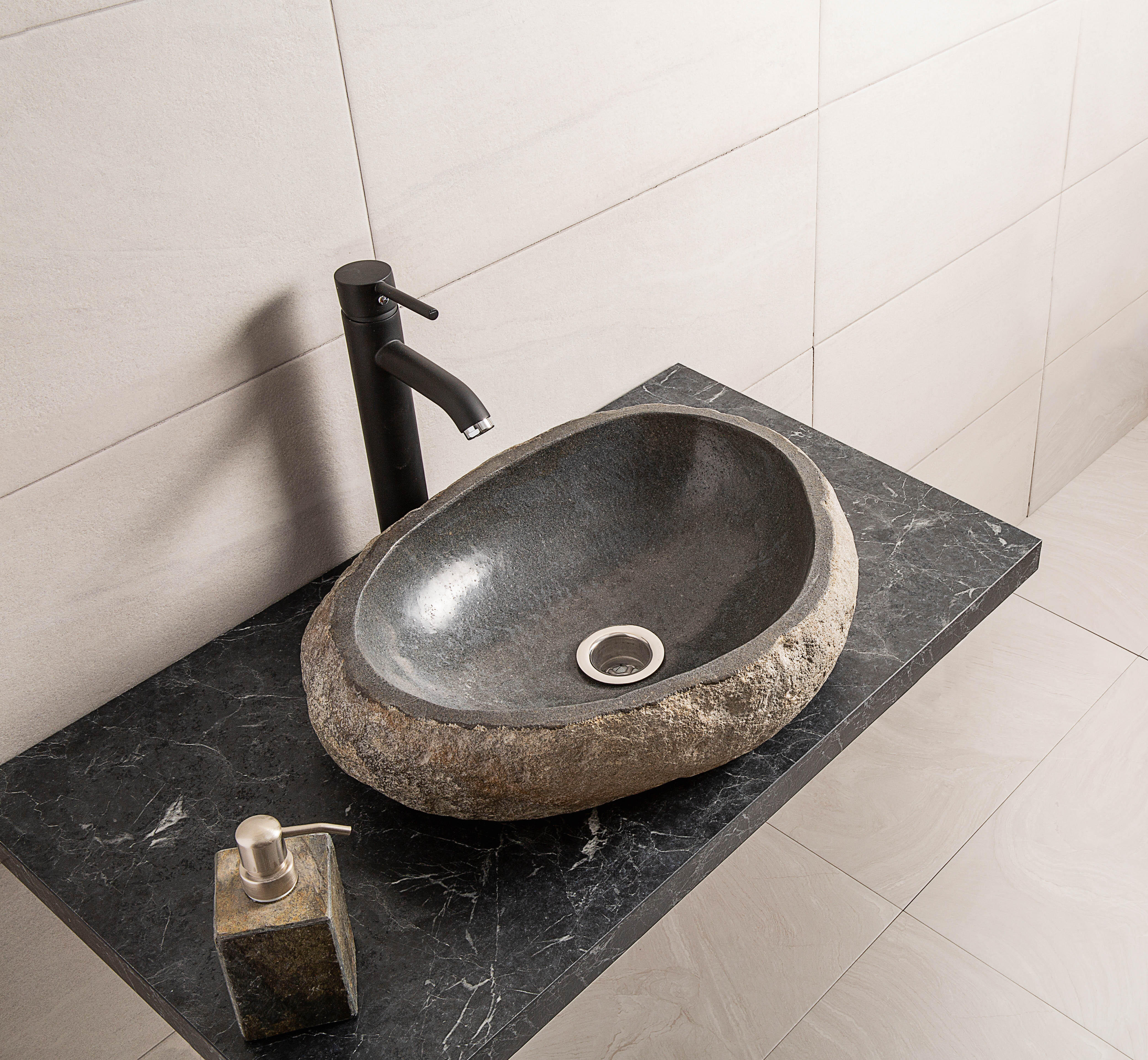 Lavatório de pousar 40x45 cm pedra Rock - 21