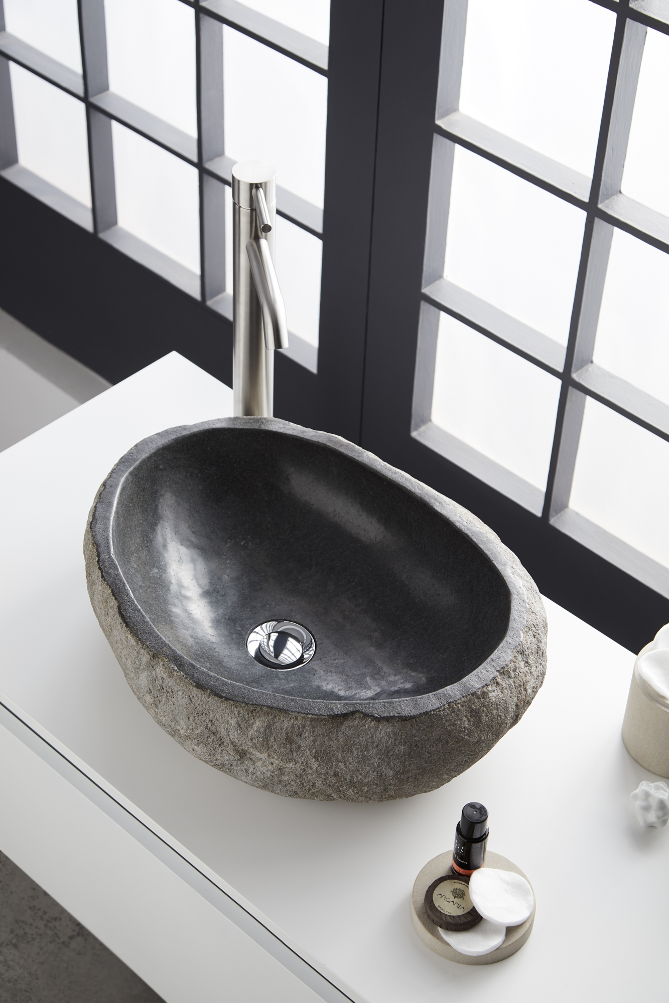 Lavatório de pousar 40x45 cm pedra Rock - 20