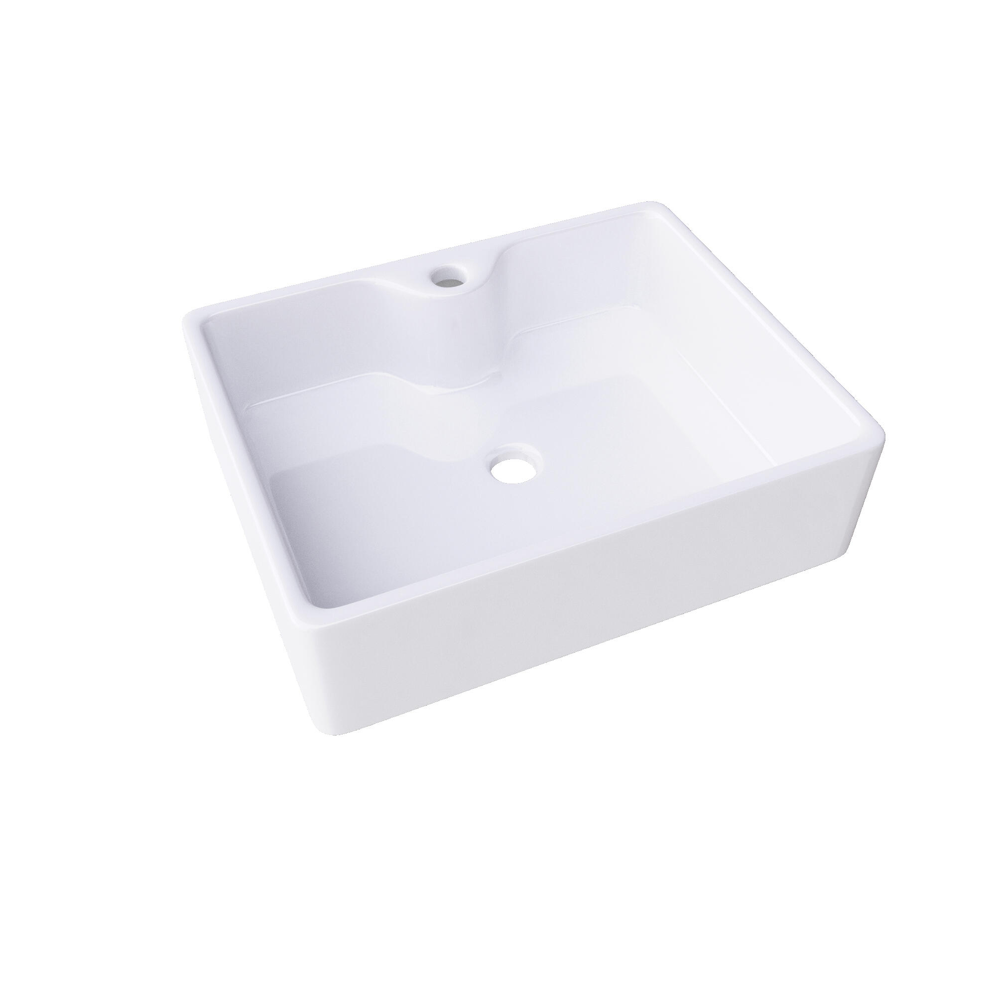 Lavabo de sobreponer keza blanco brillante 48x13.5x38 cm