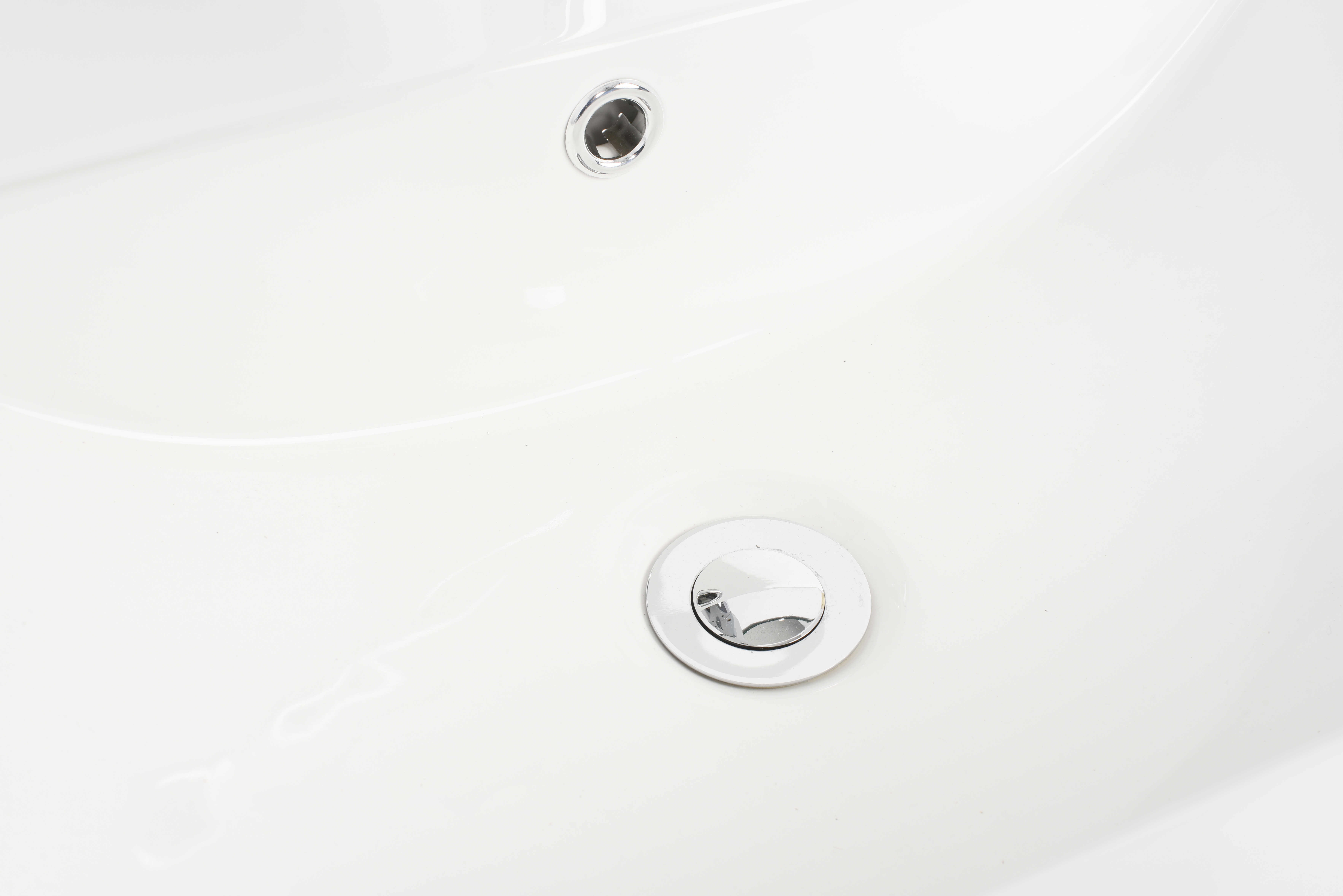 Lavabo a incasso rettangolare vasca centrale Essential L 81 x H 16 x P 46 cm in ceramica bianco lucido - 22