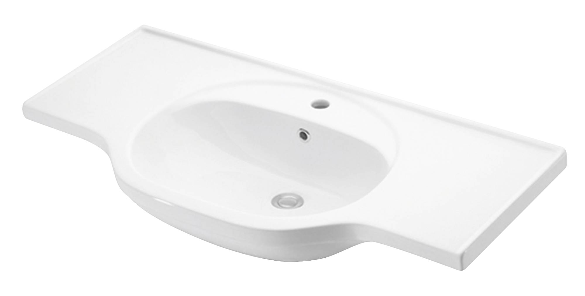 Lavabo suspendido bucarest blanco 102x21x50 cm