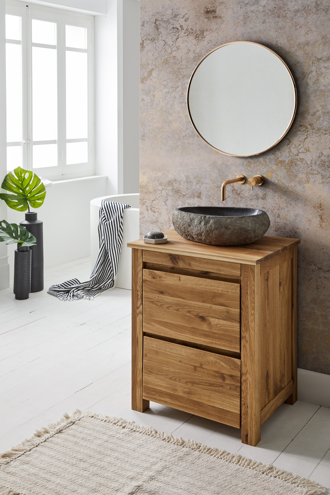 Lavatório de pousar 40x45 cm pedra Rock - 19