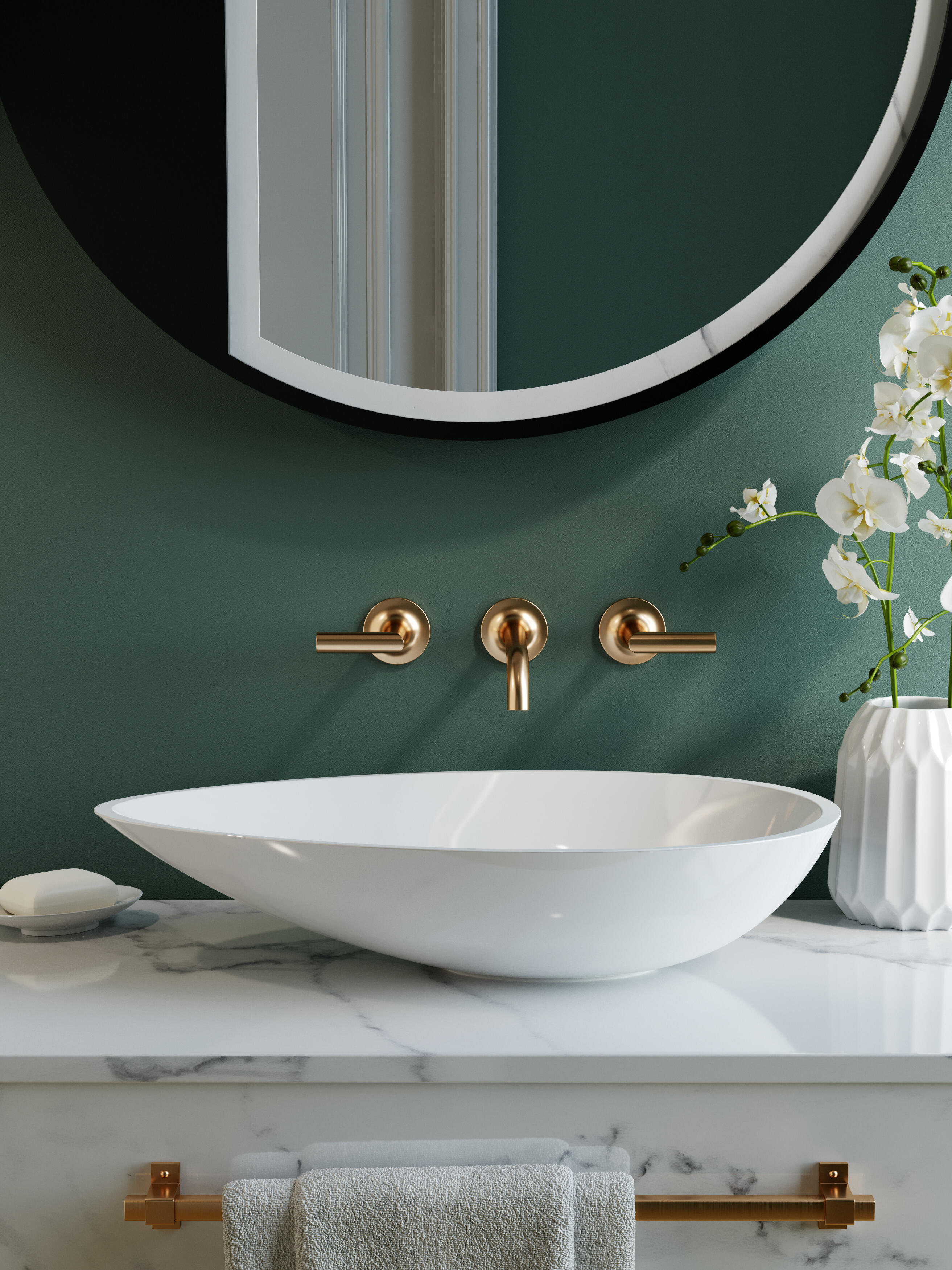 Lavatório de pousar SHILA OVAL 56,1X12,2X33,8CM BRANCO BRILHO - 9