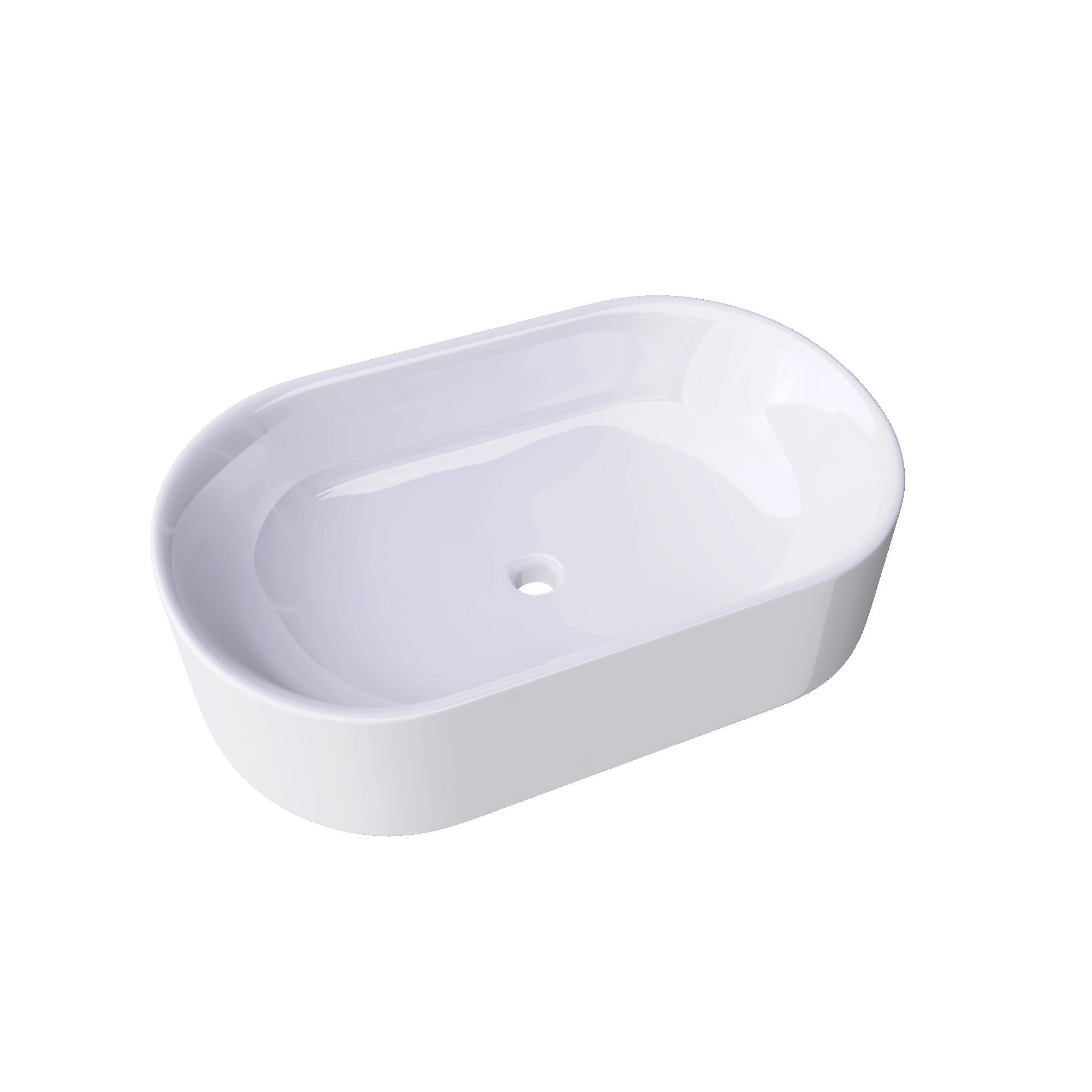 Lavabo de sobreponer verona blanco 55x14x12 cm