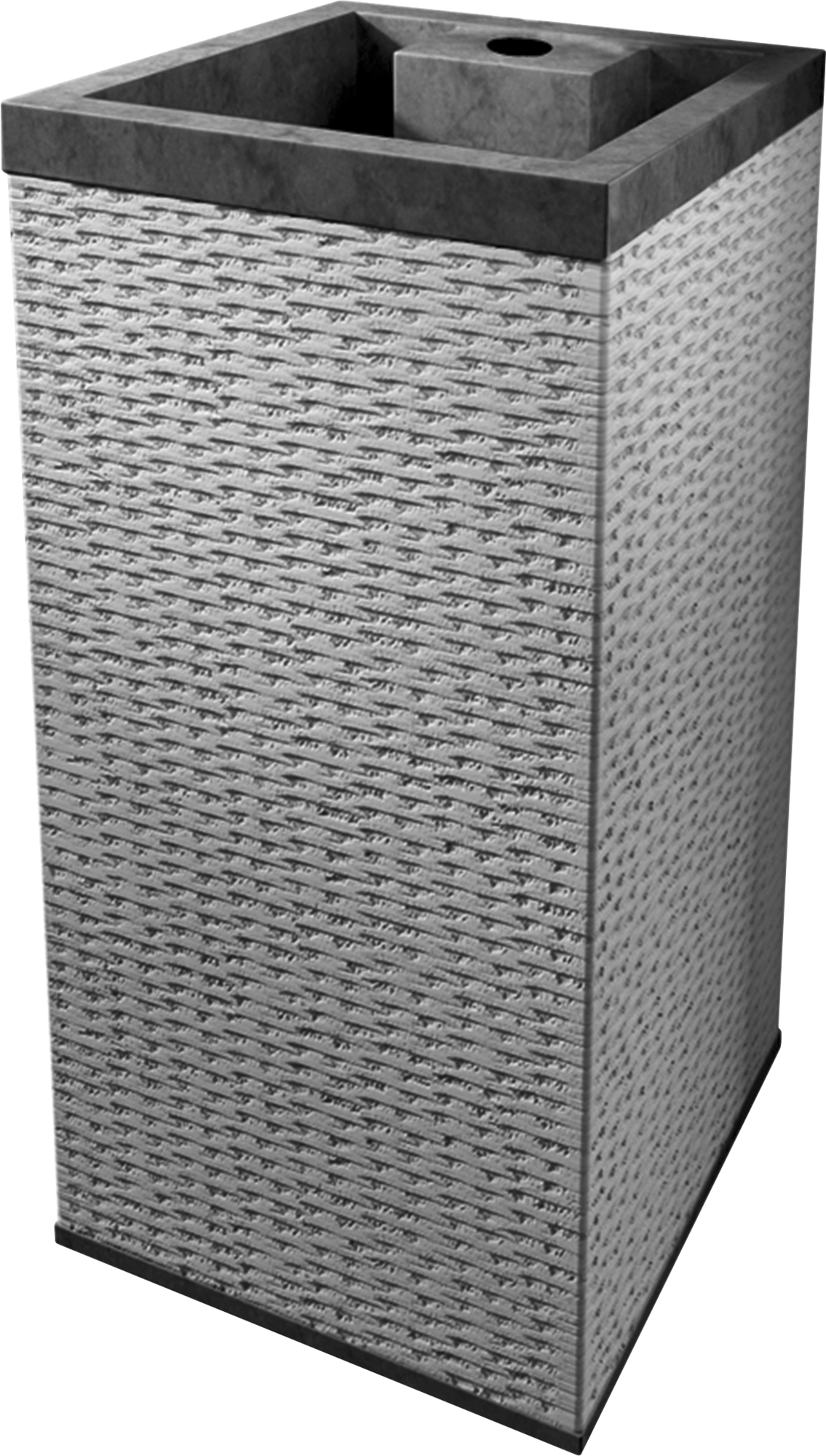 Lavabo de sobreponer borneo negro mate 45x90x45 cm