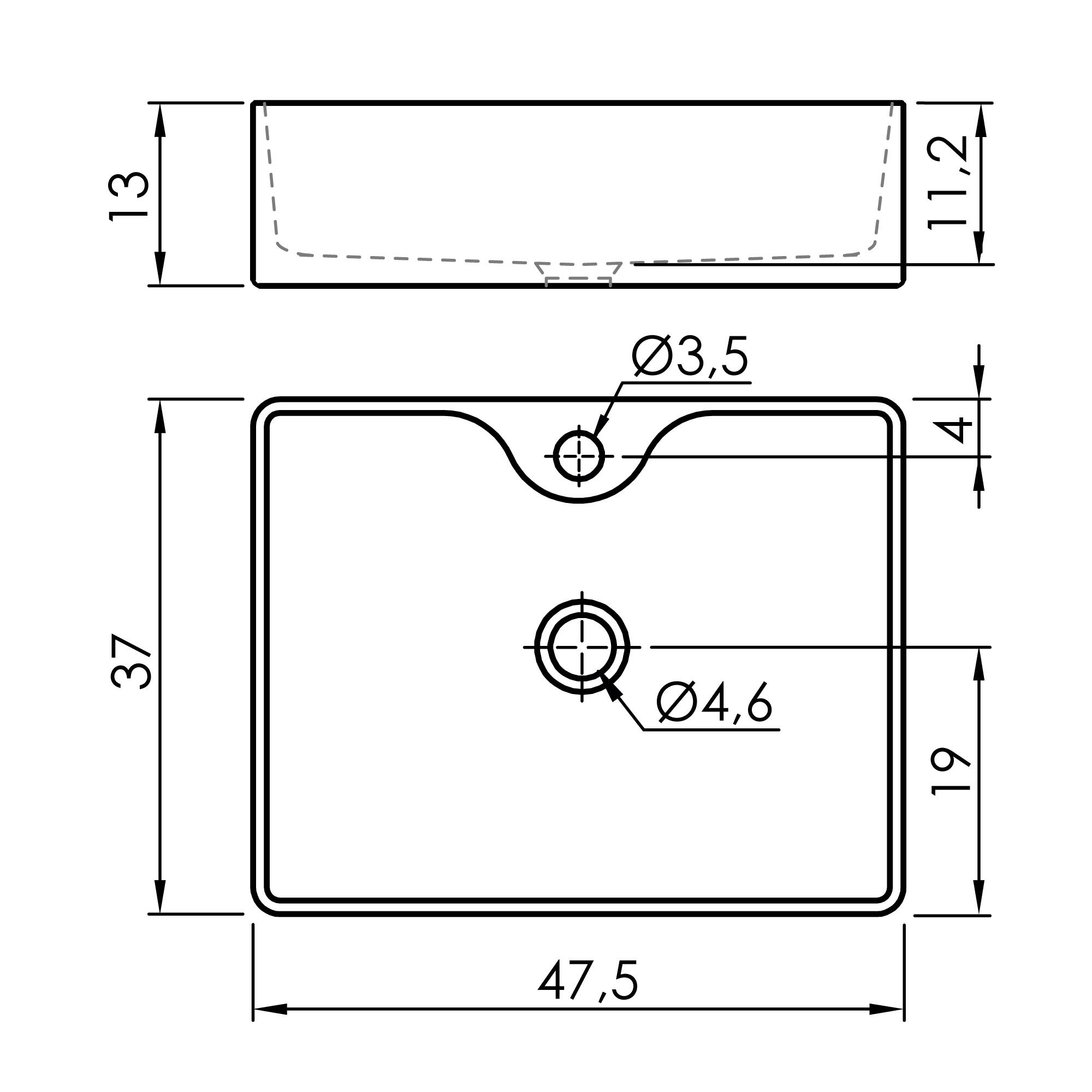 Lavatório de pousar KEZA PORCELANA 48X38X11,2CM - 5