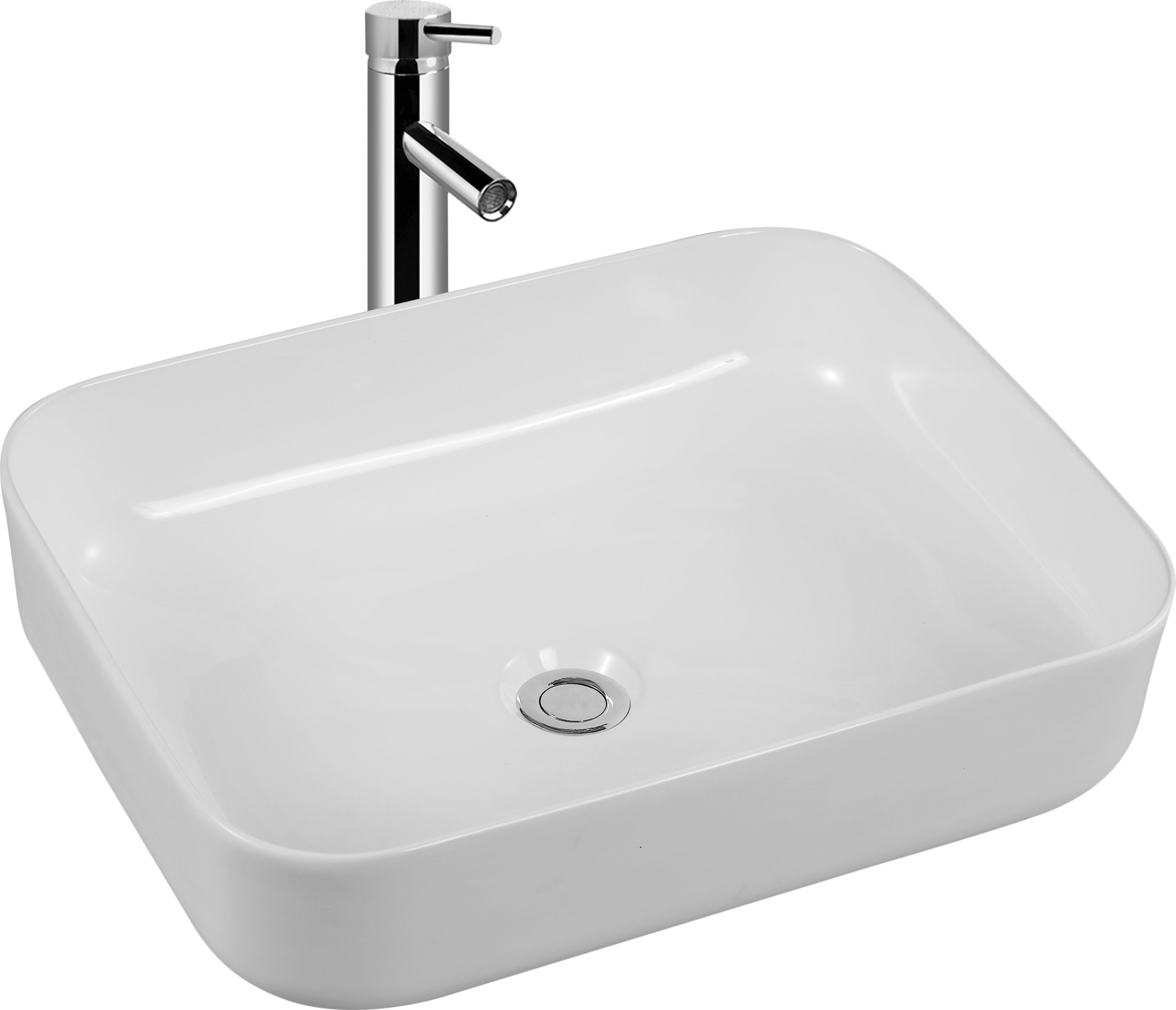 Lavabo de sobreponer dinan brillante 50x13x39 cm
