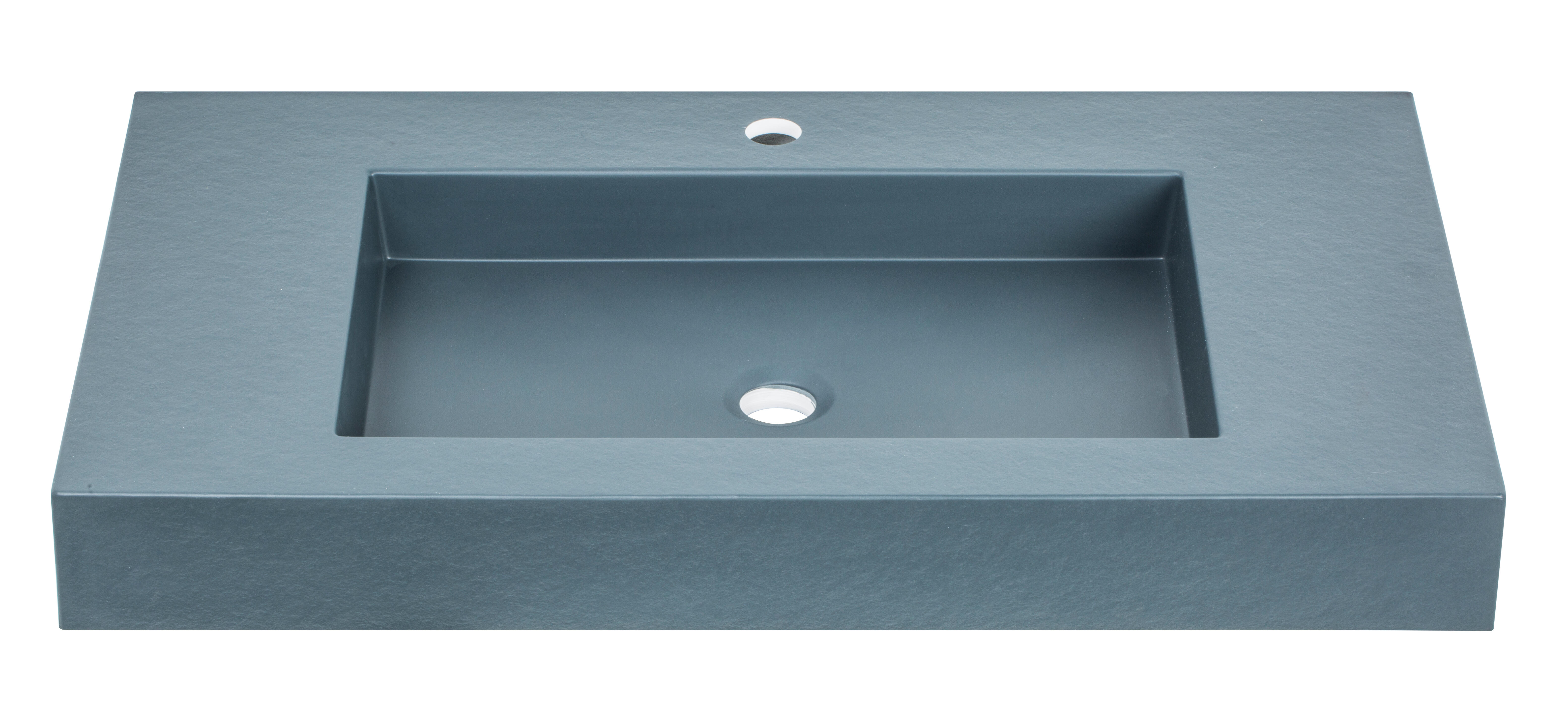 Lavabo suspendido gel coat radiance gris / plata 100x11.5x46 cm