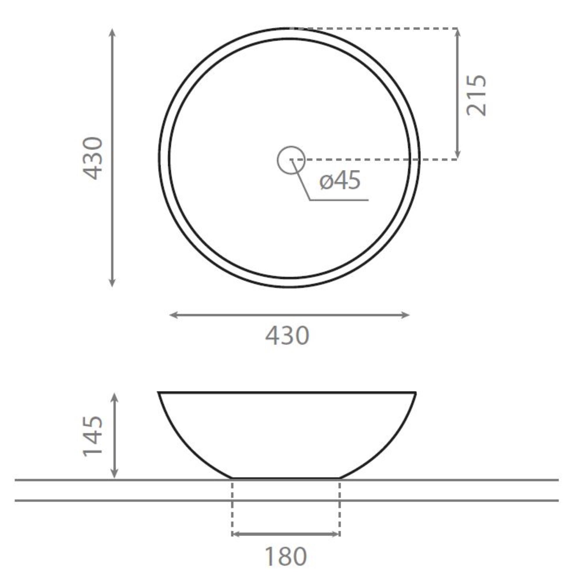 Lavabo de sobreponer Castellon  brillante 43x14.5x43 cm - 7