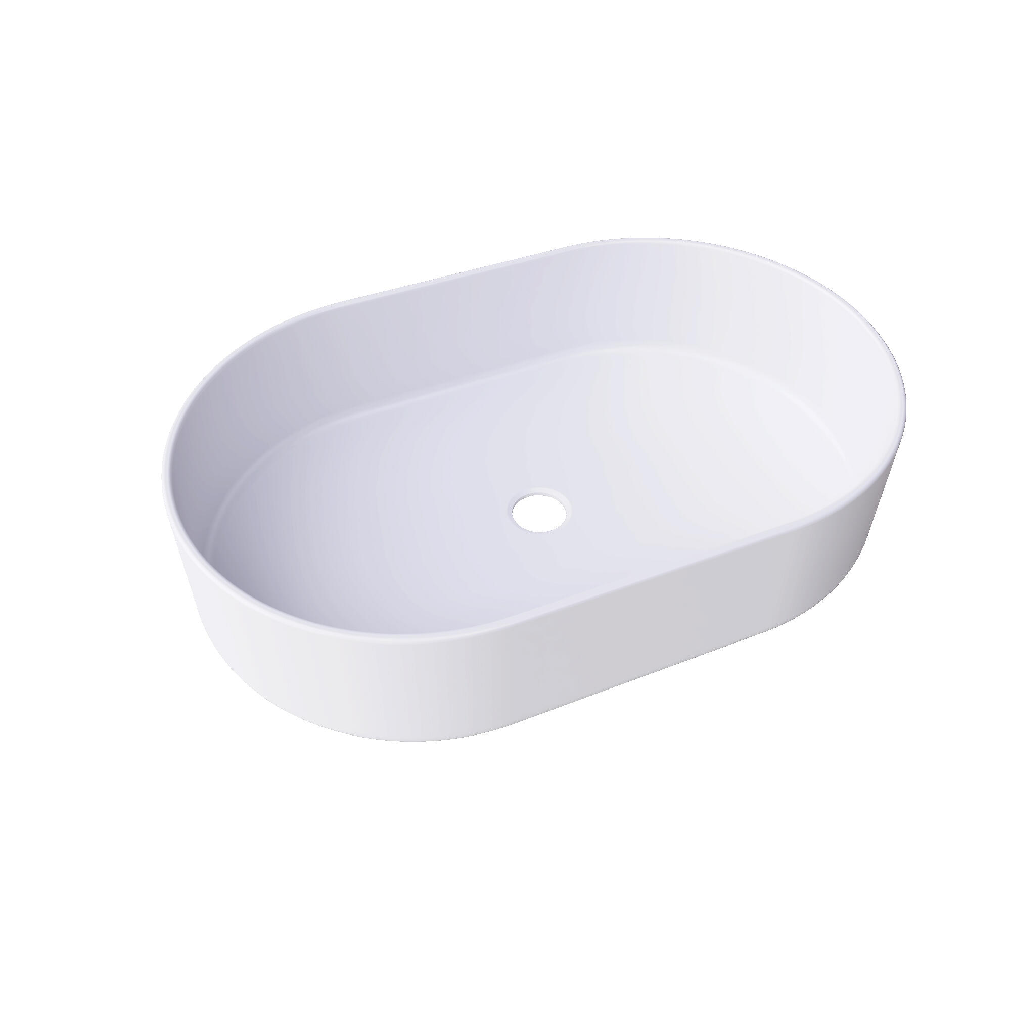Lavabo de sobreponer trapani mate 60.5x12.5x12.5 cm