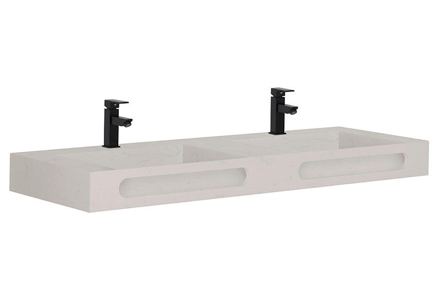 Lavabo suspendido blanco zeus 141x12x46 cm