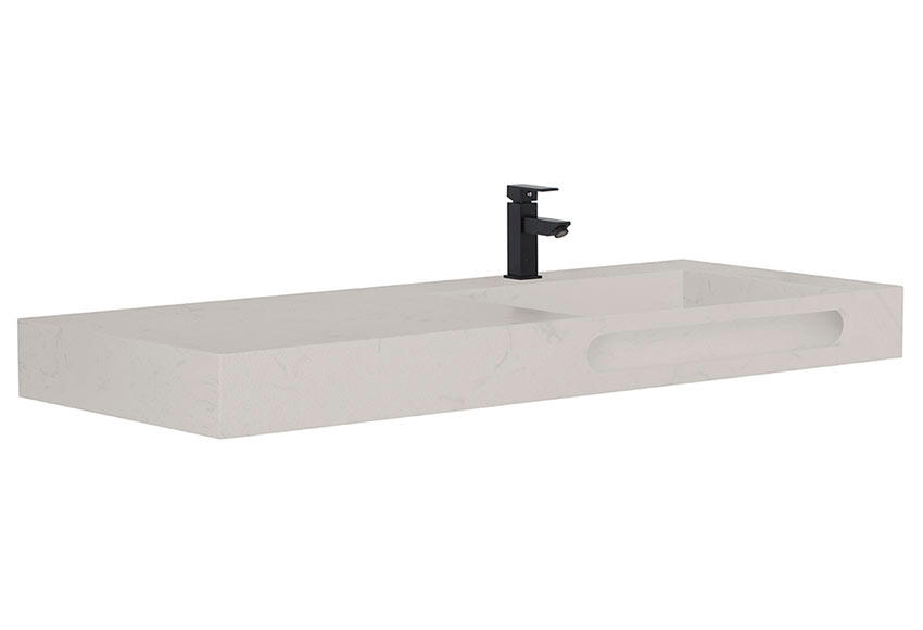 Lavabo suspendido zeus blanco 141x12x46 cm
