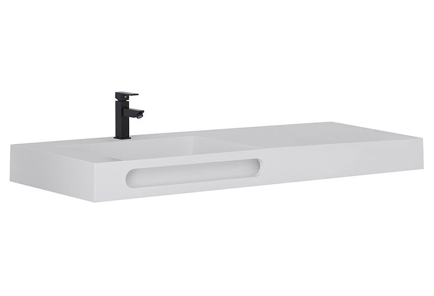 Lavabo suspendido zeus blanco 141x12x46 cm