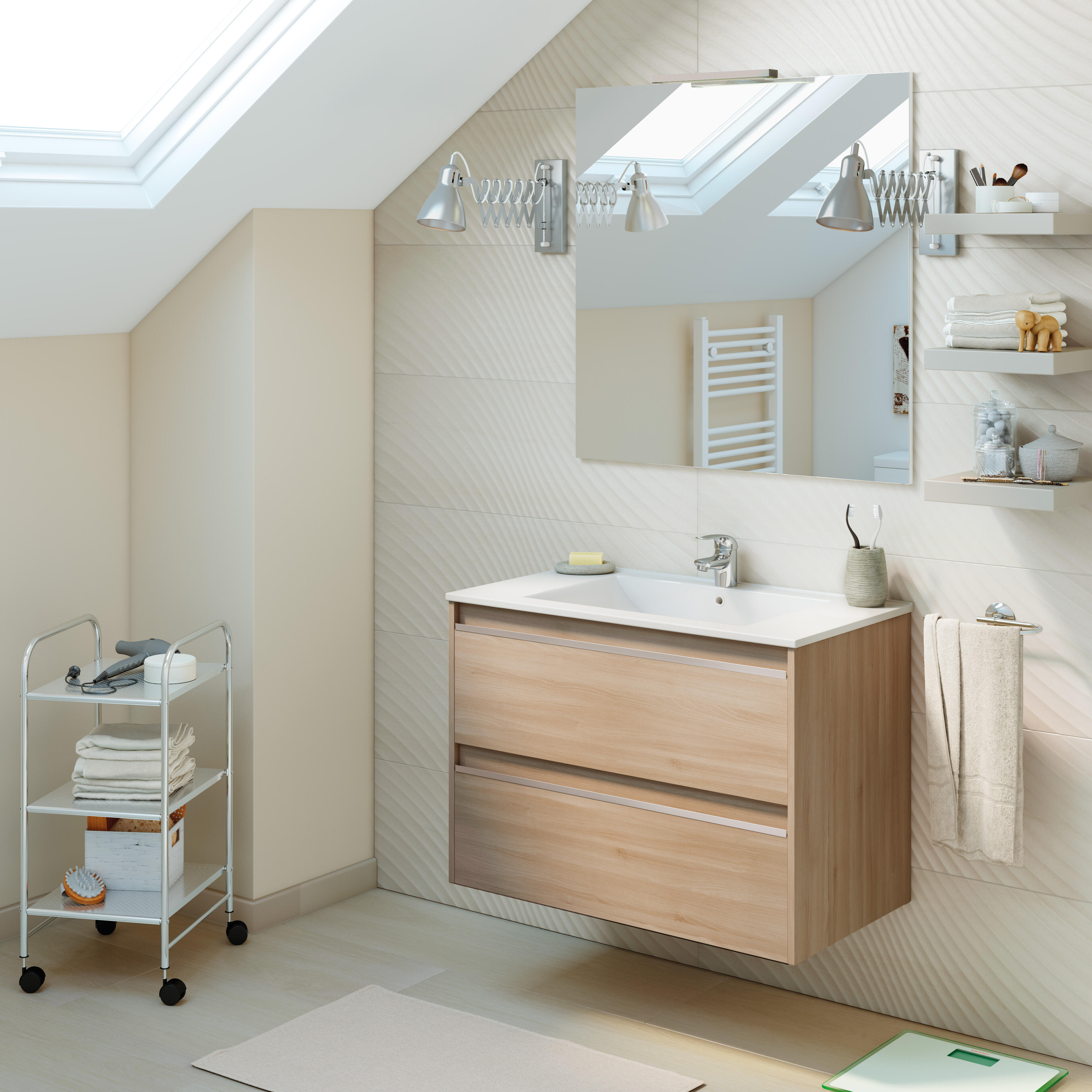 Espejo sin moldura rectangular Lain 80x100 cm - 3