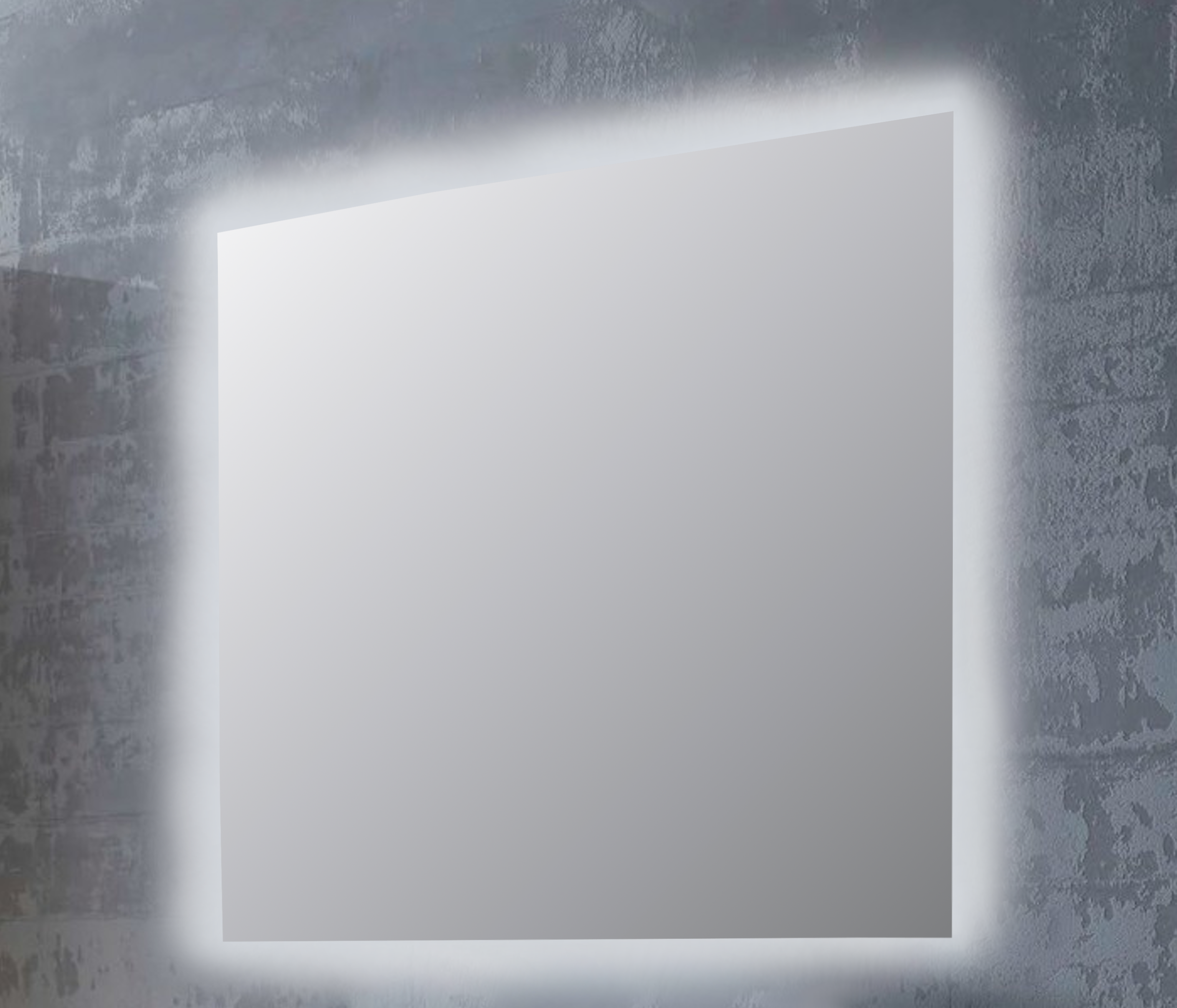 Espejo de baño con luz LED ambiente Bit gris/plata 100x80cm - 8