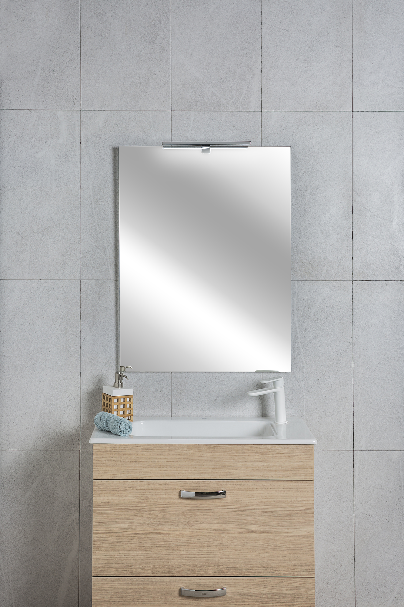 Espejo de baño con luz led ambiente touch 60x80cm